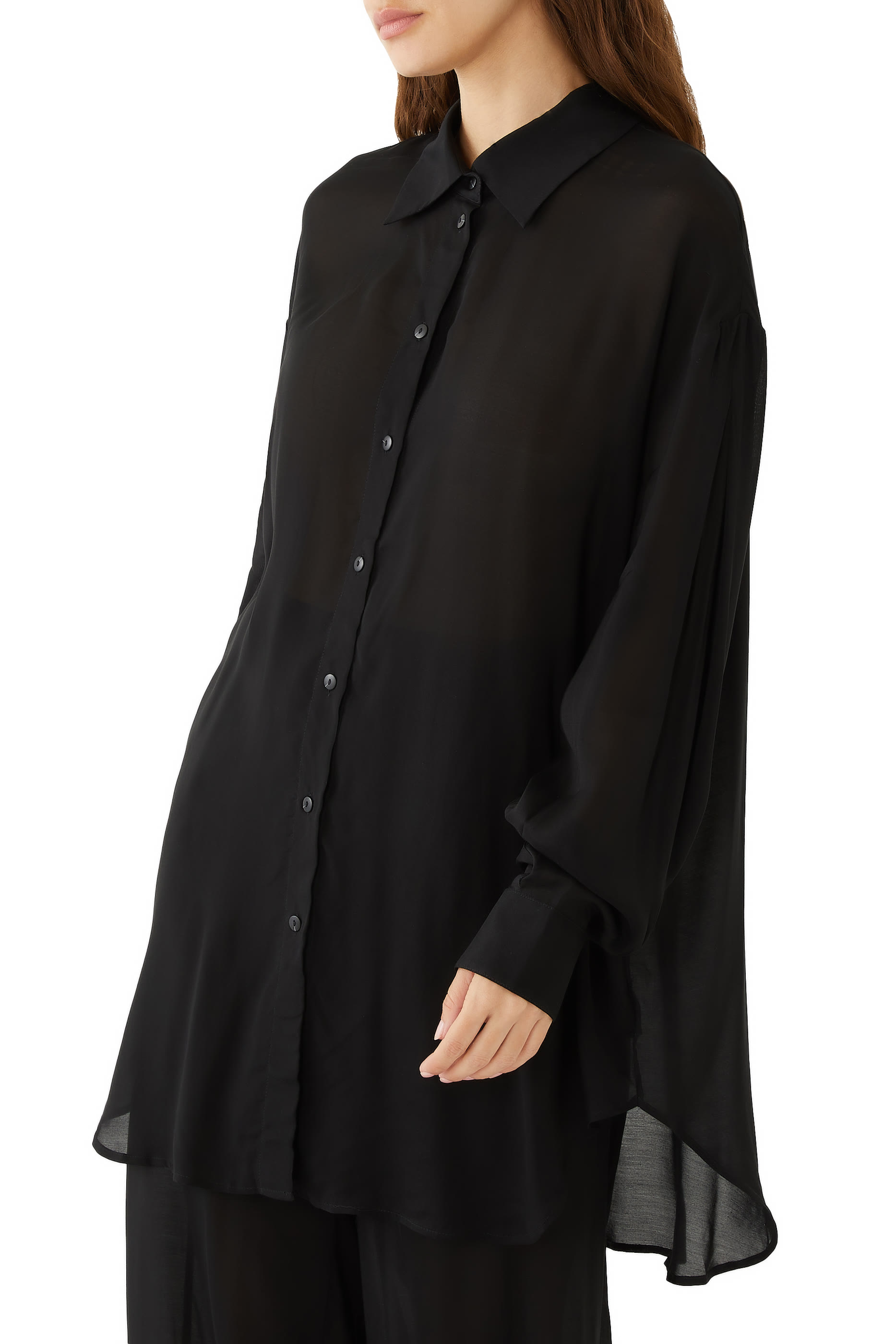 Mali Chiffon Oversized Cover-up Shirt