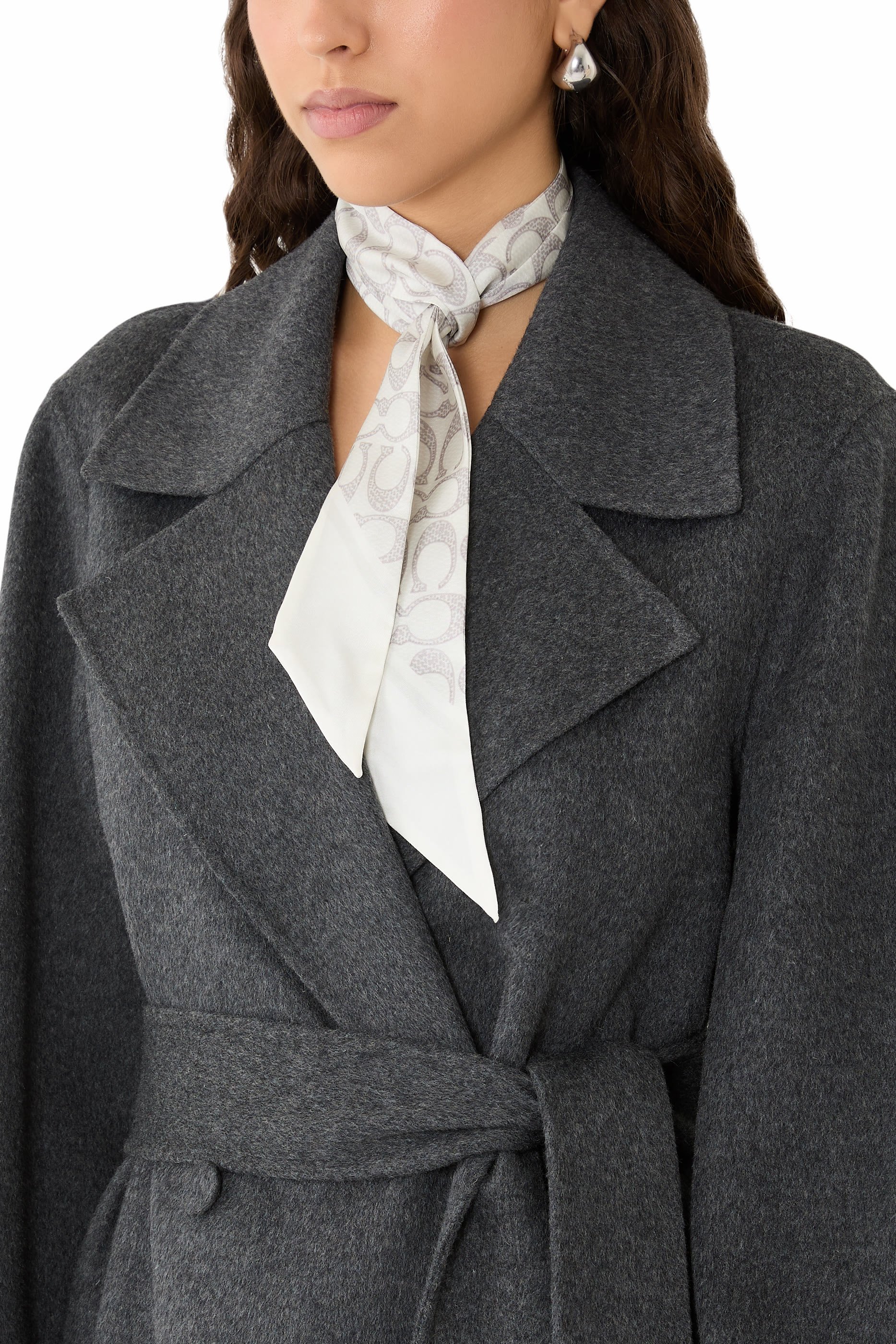 Vintage Signature C Printed Silk Skinny Scarf