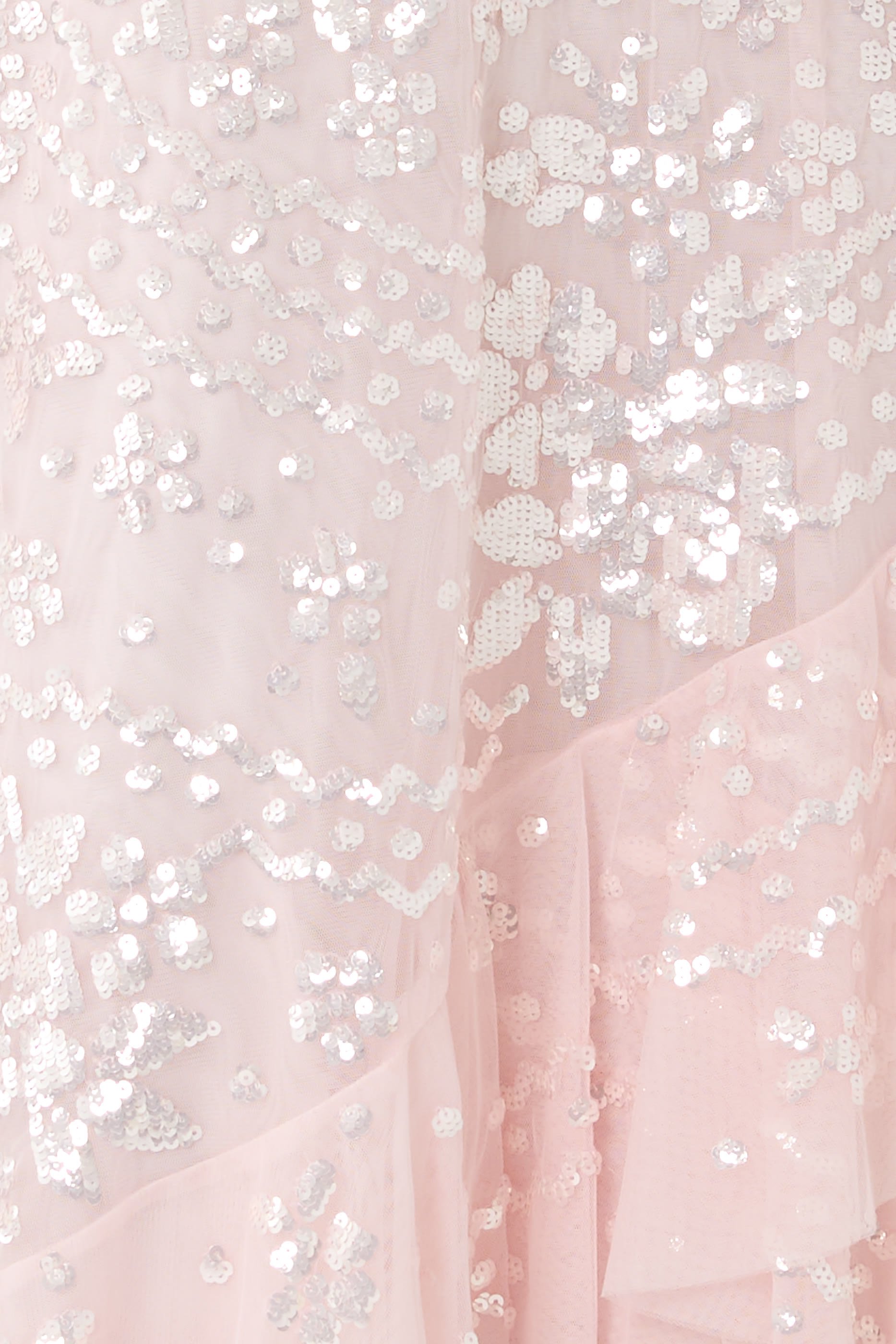 Anais Sequin Frill Ankle Gown