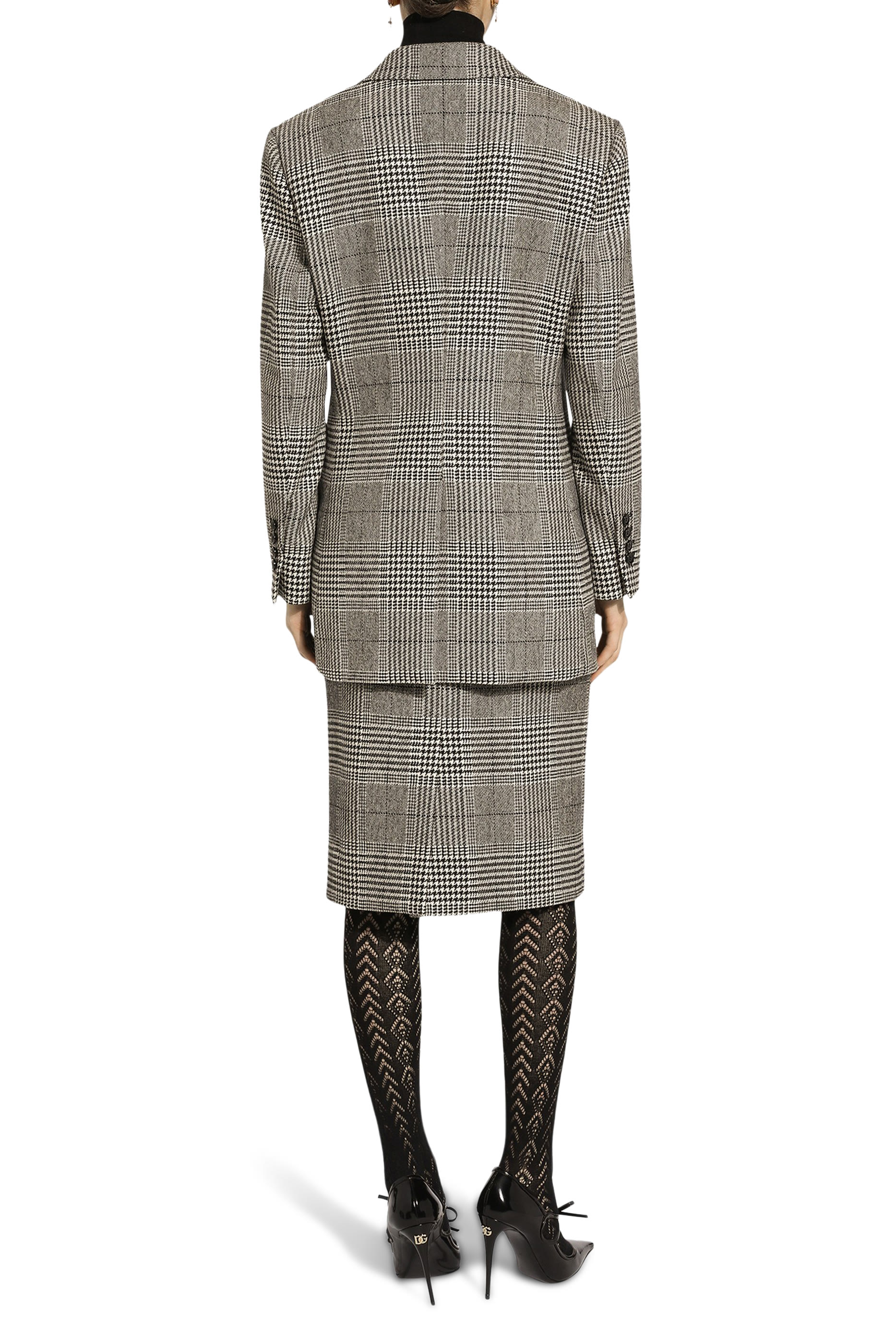 Single-Breasted Glen Plaid Jacket