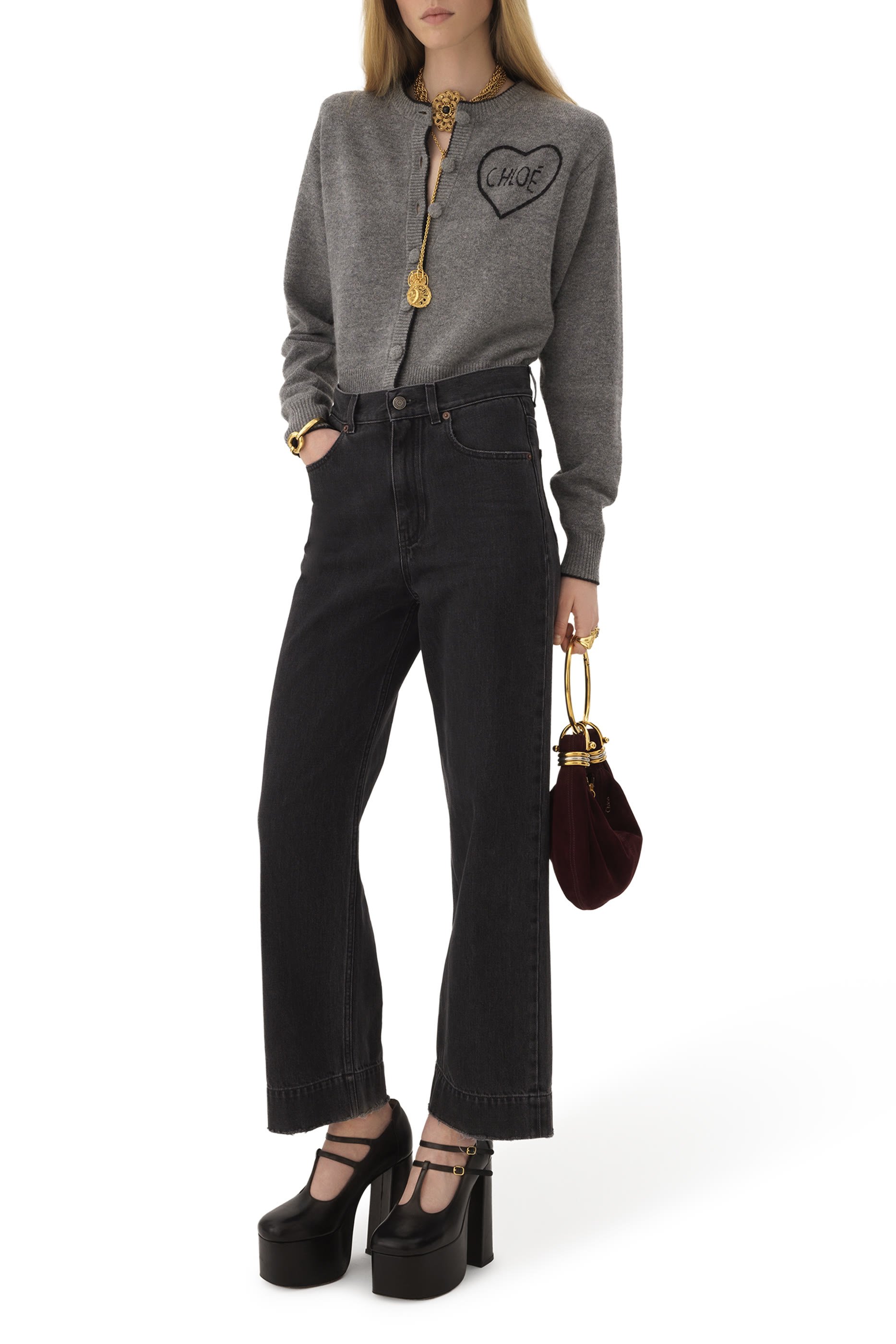  Fitted Logo Cardigan