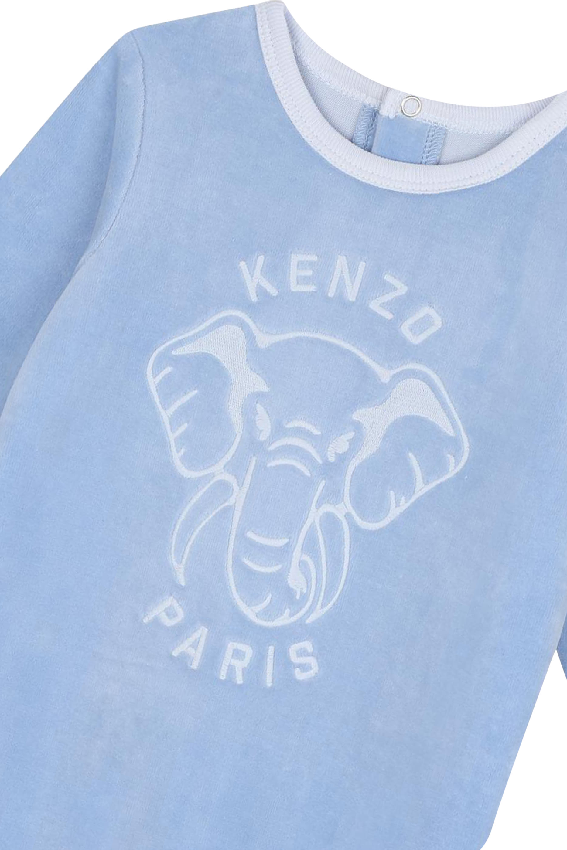 Baby Velour Elephant Babysuit Set