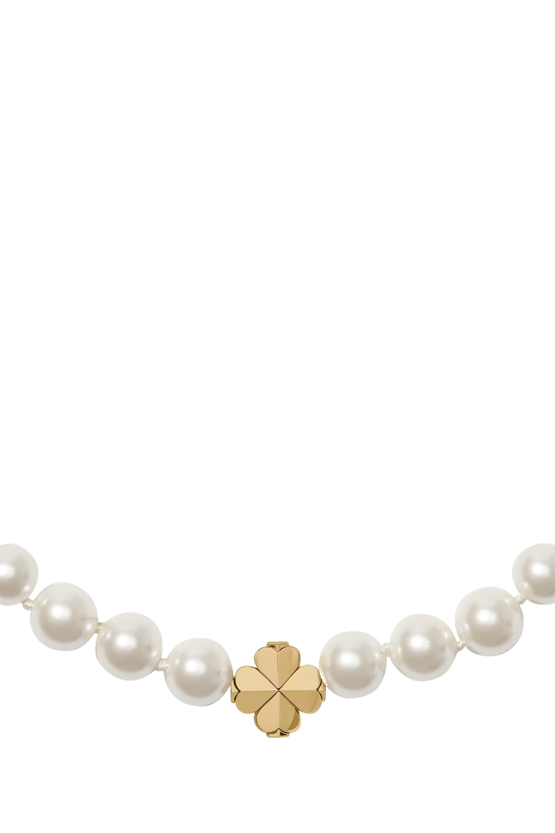  Spade Flower Pearl Short Necklace