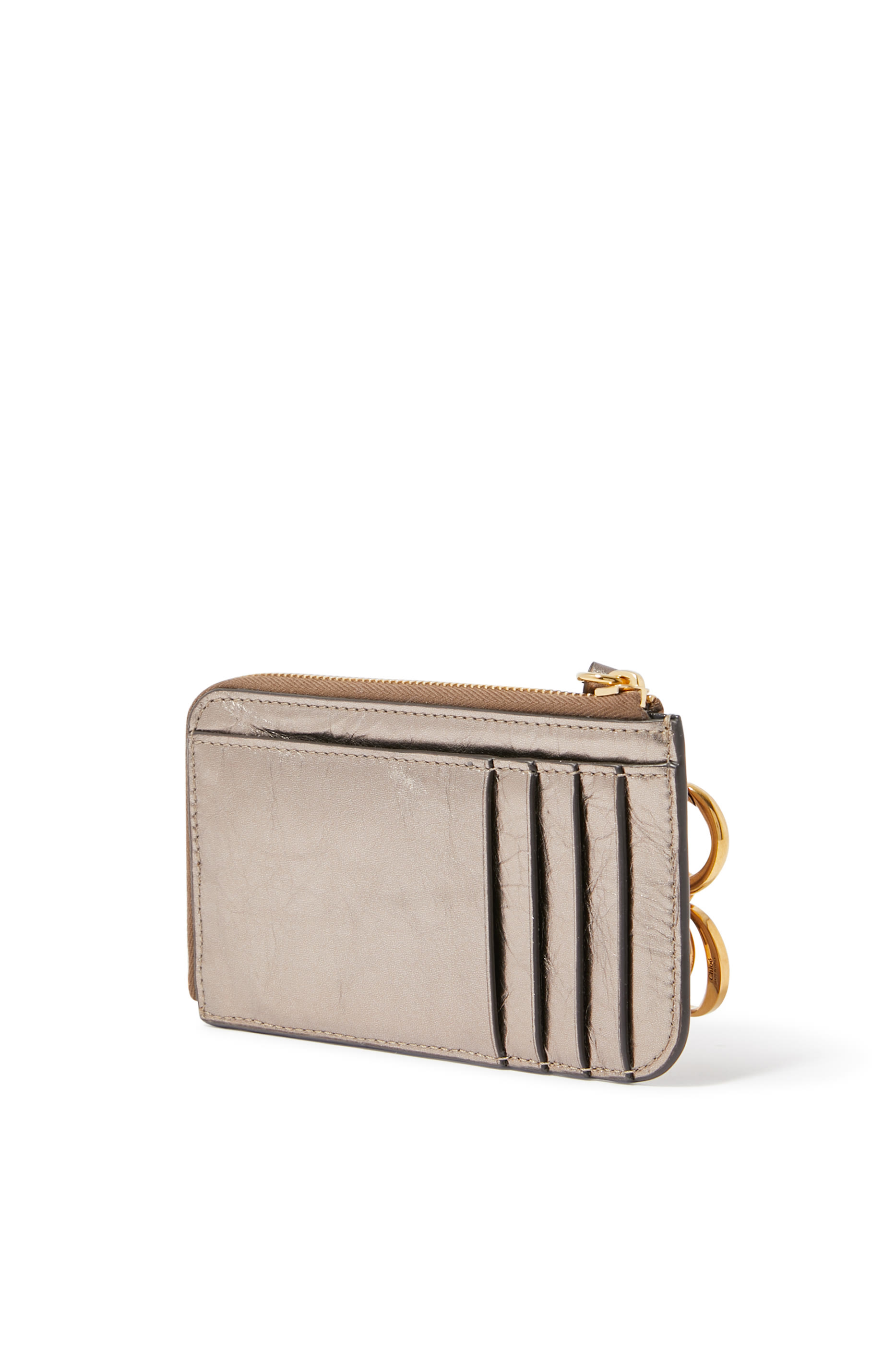Alphabet Metallic Leather Purse