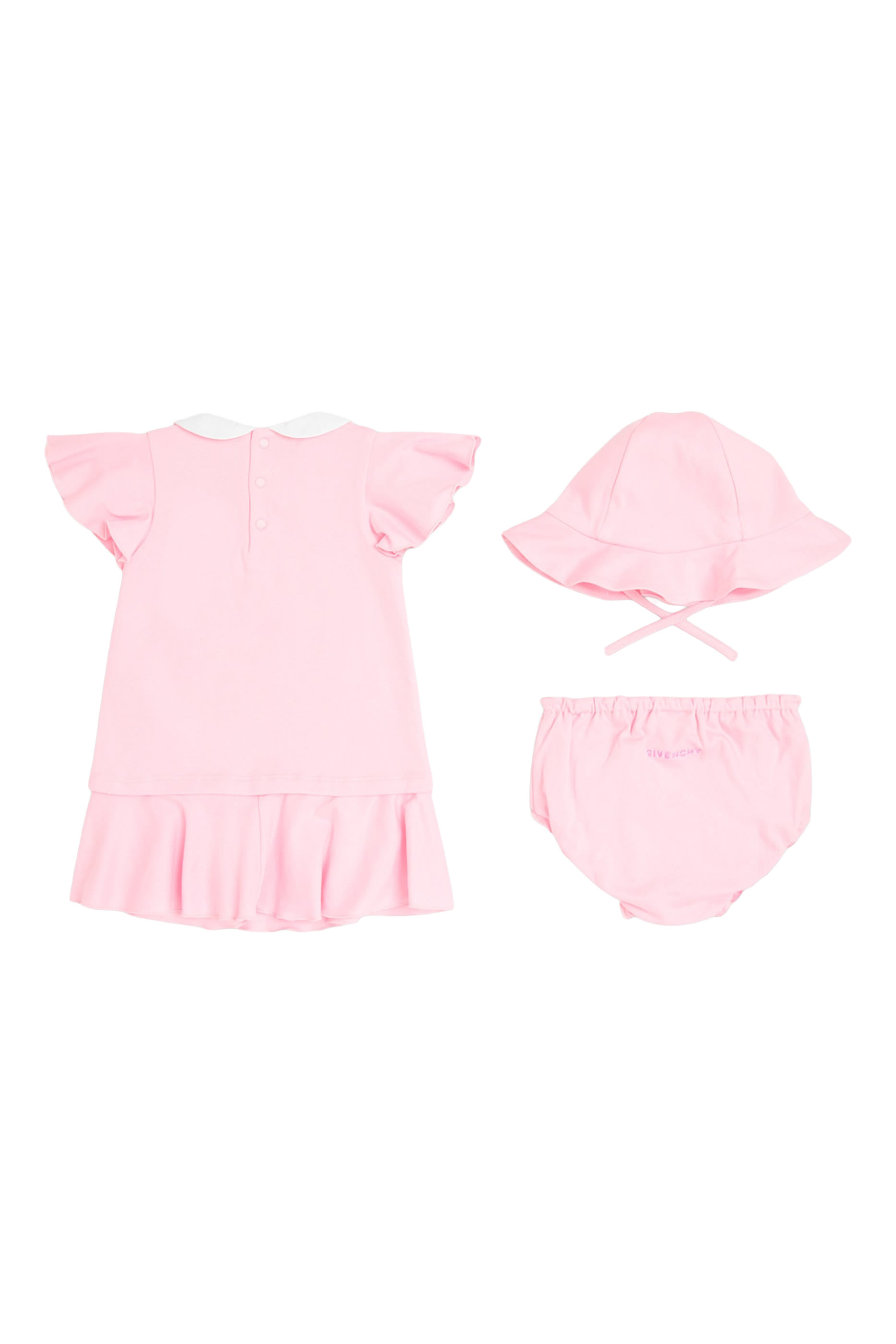 Kids Cotton Dress, Bloomers and Hat Set