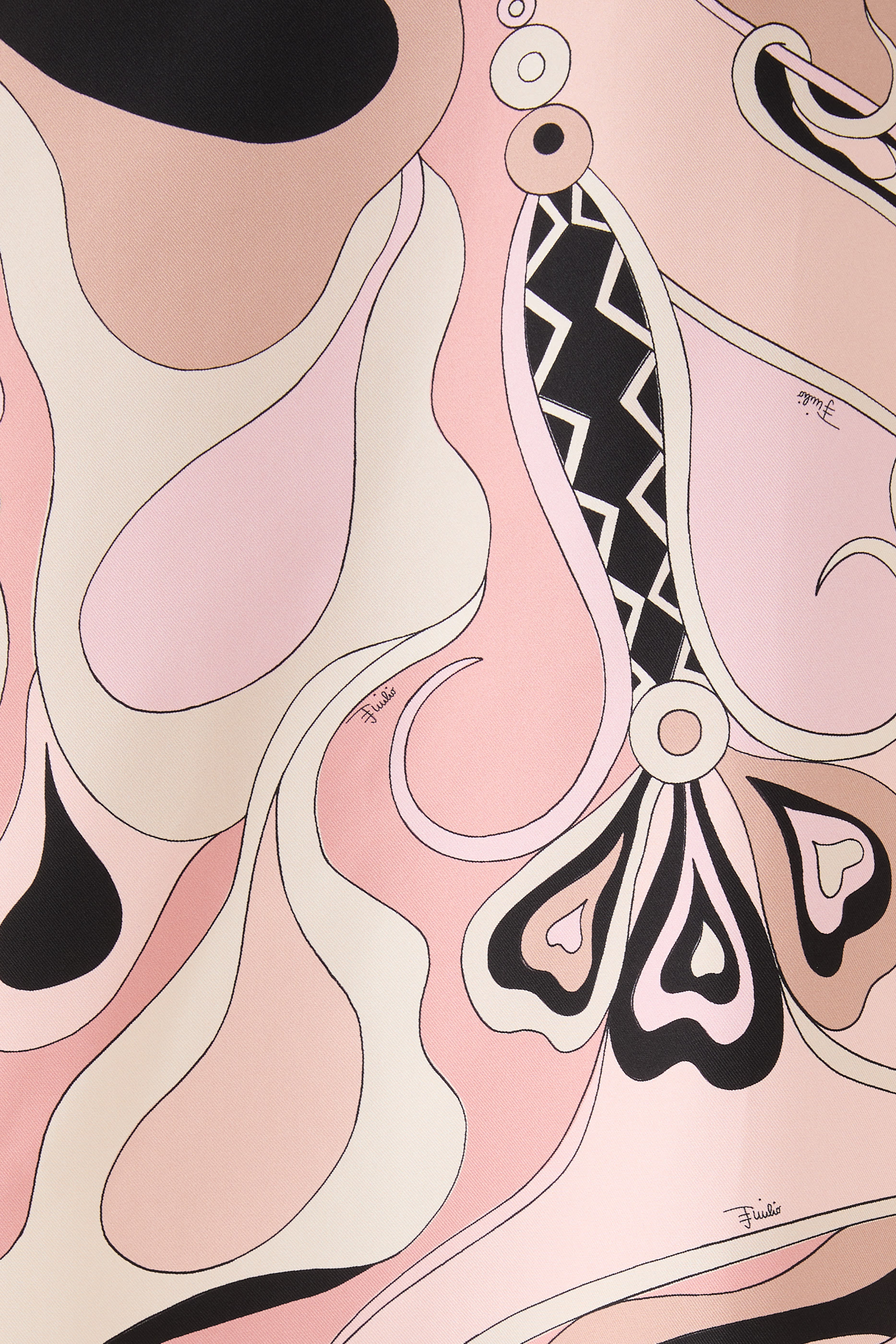 Orchidee Print Silk Twill Kaftan