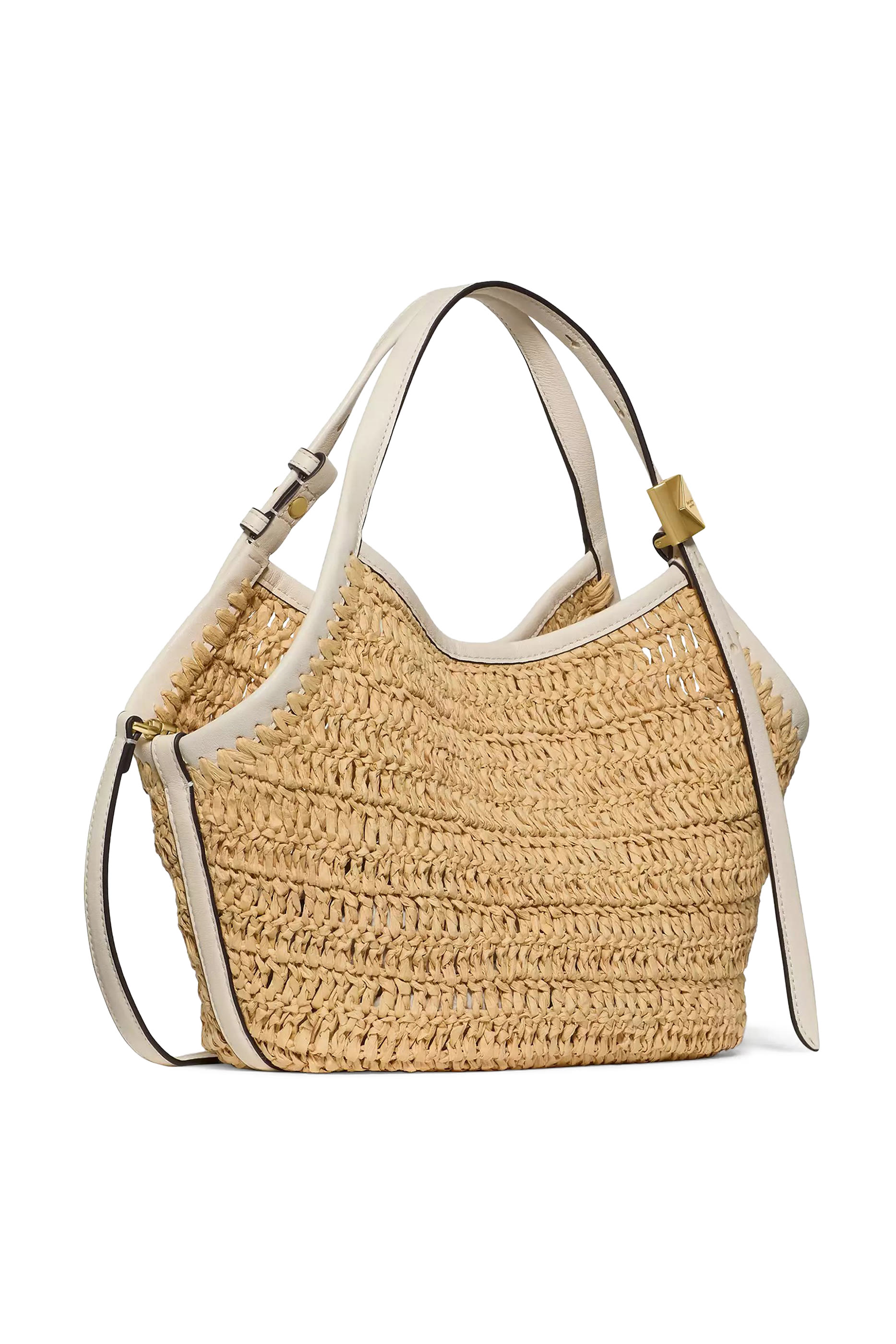 Deco Straw Small Tulip Tote Bag