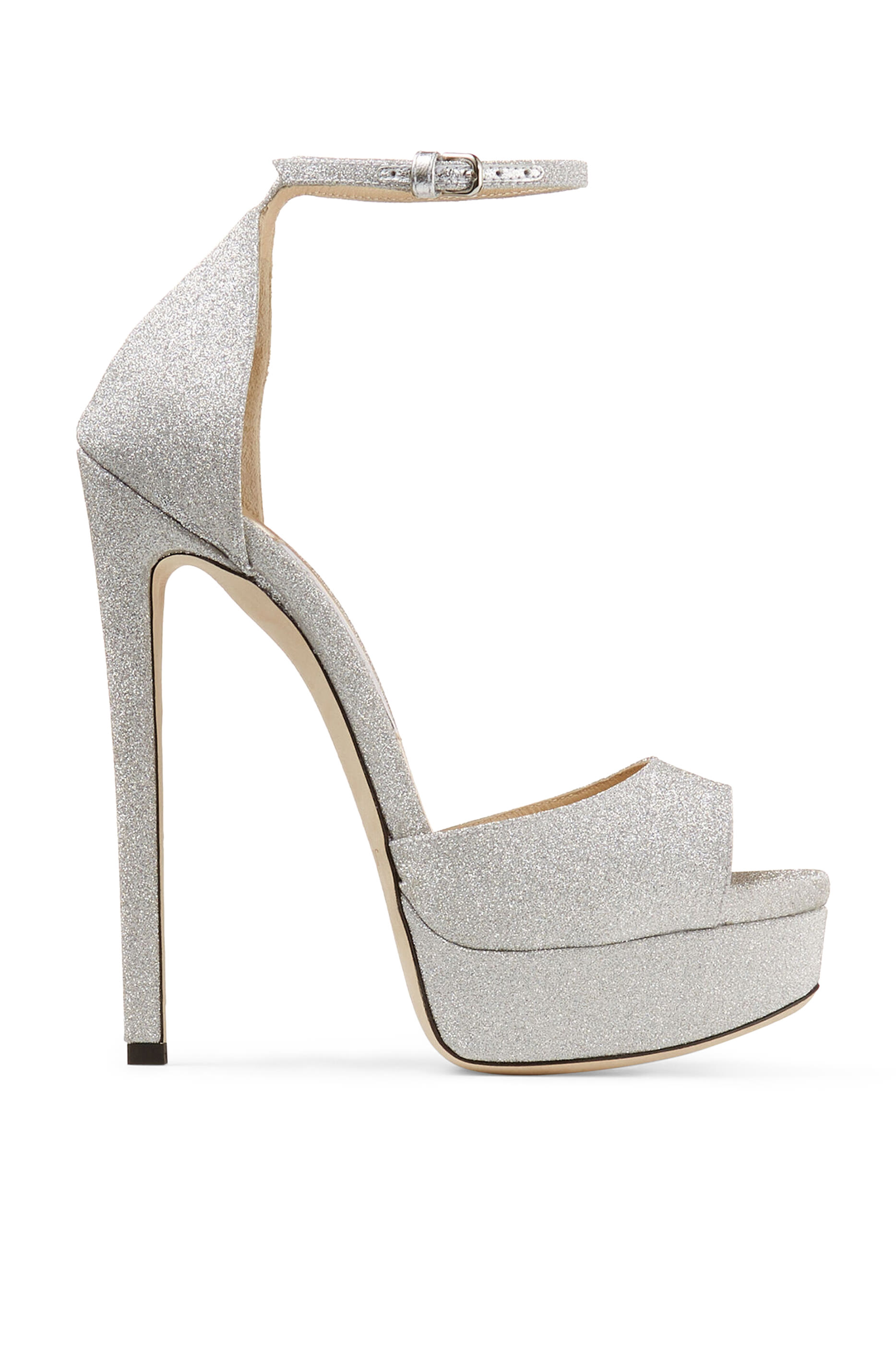Max 150&nbsp;Metallic Glitter Platform  Stiletto Sandals