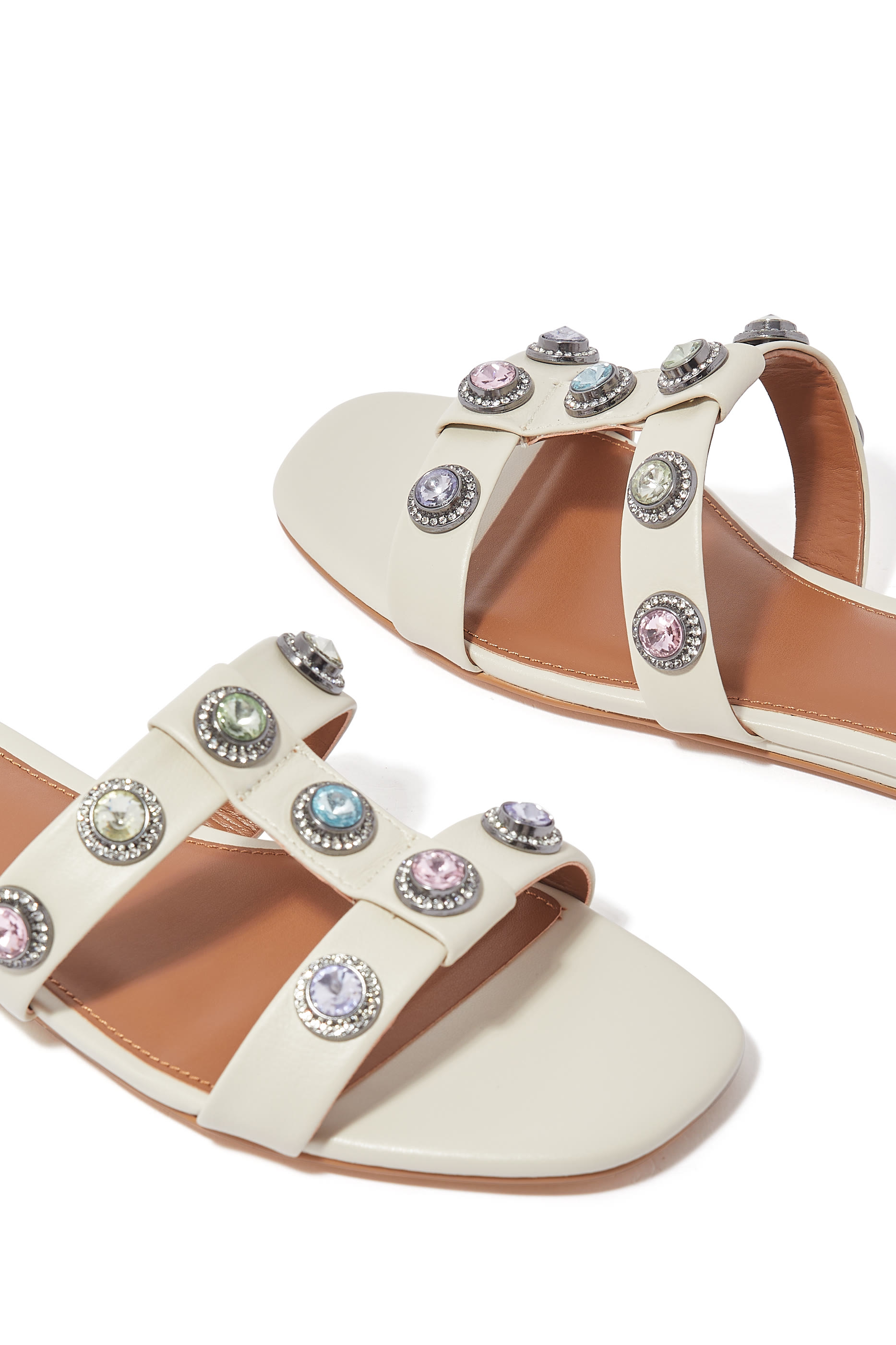 Octavia Leather Flat Sandals