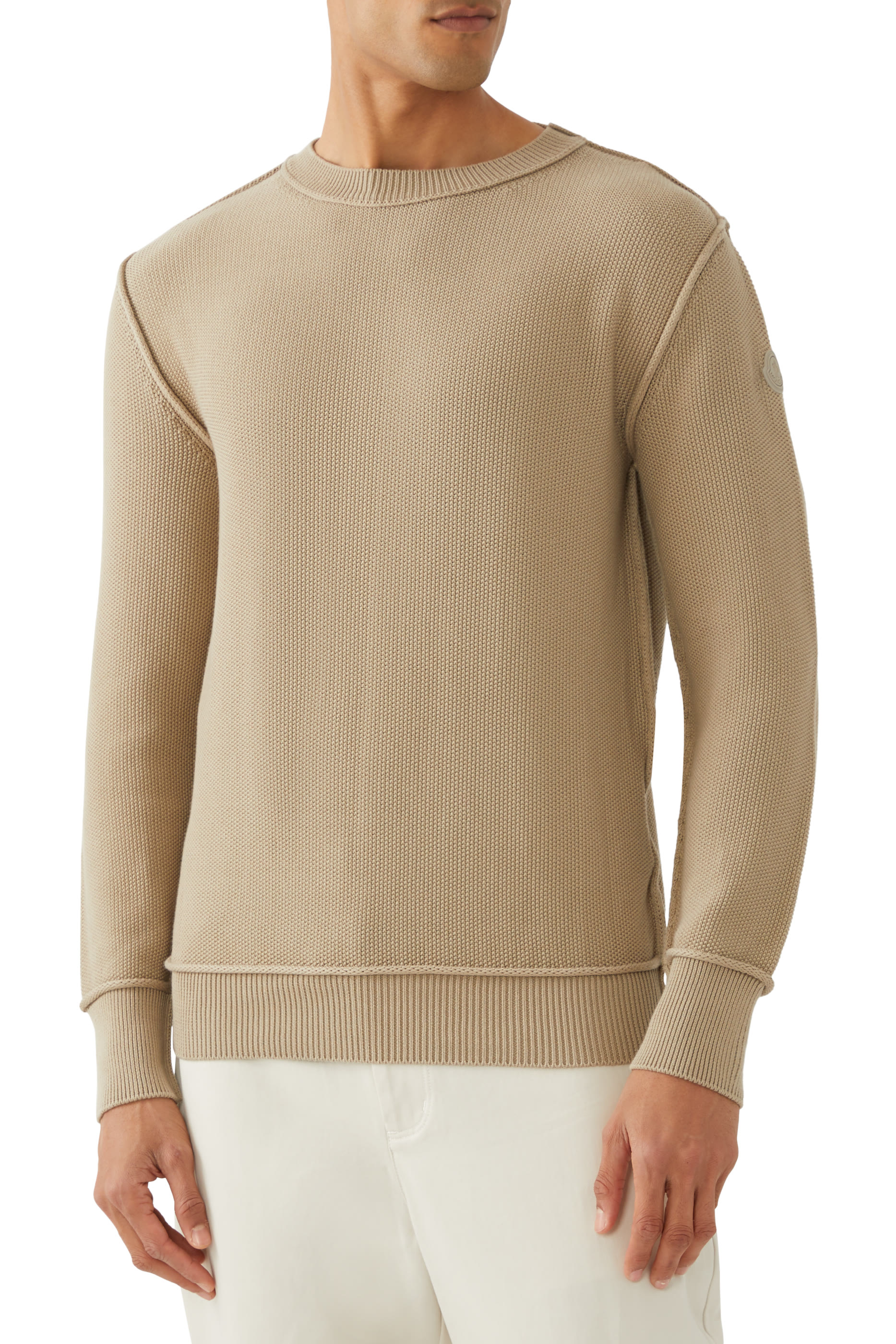 Logo Cotton Yarn Crewneck Sweatshirt