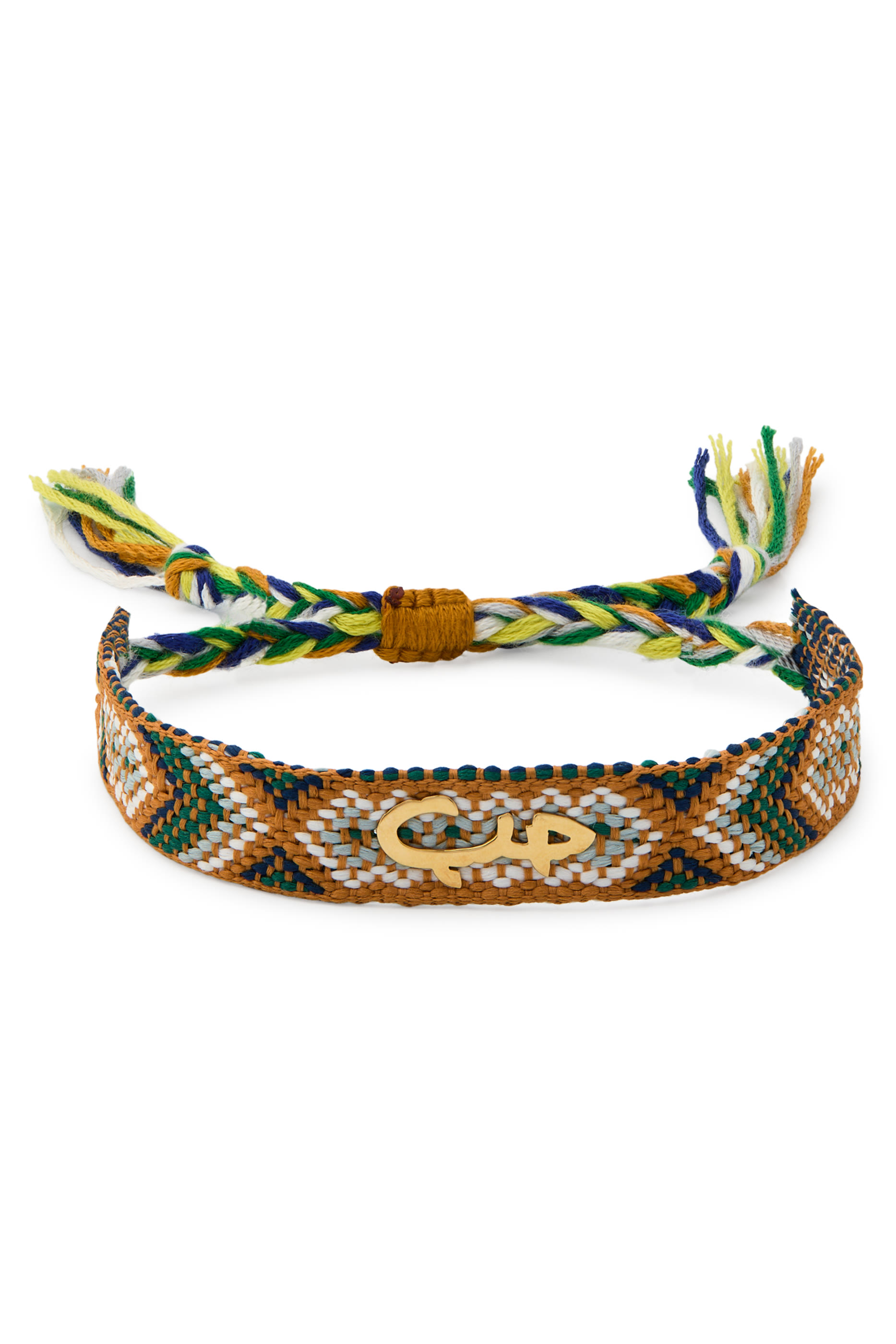 Hob Love Woven Bracelet, 18k Yellow Gold