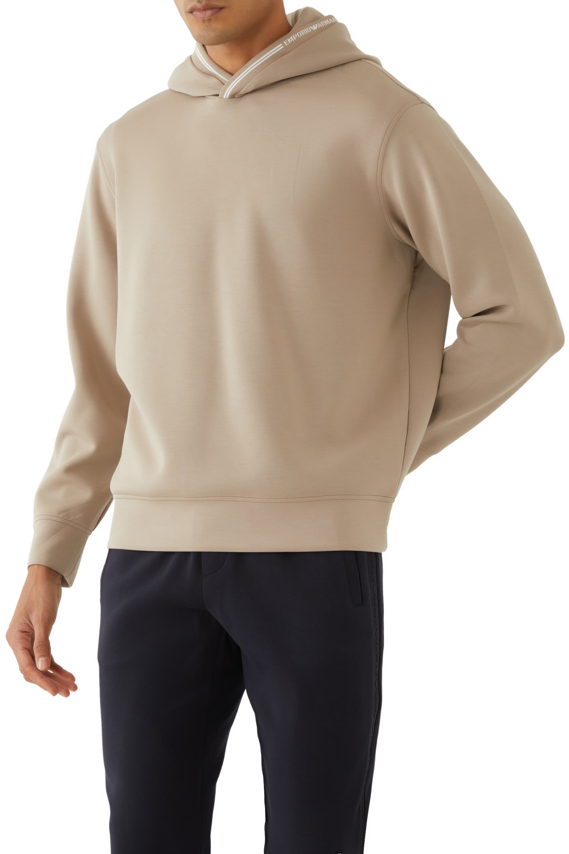 Hooded Sweatshirt in Bonded Jersey