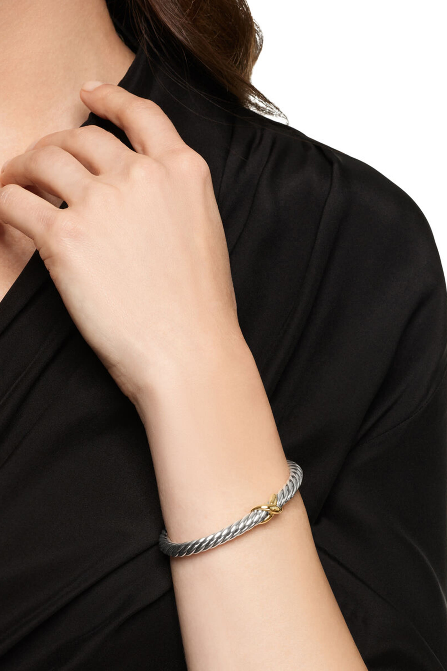 Cable Flex&reg; X Bracelet, Sterling Silver & 14K Yellow Gold