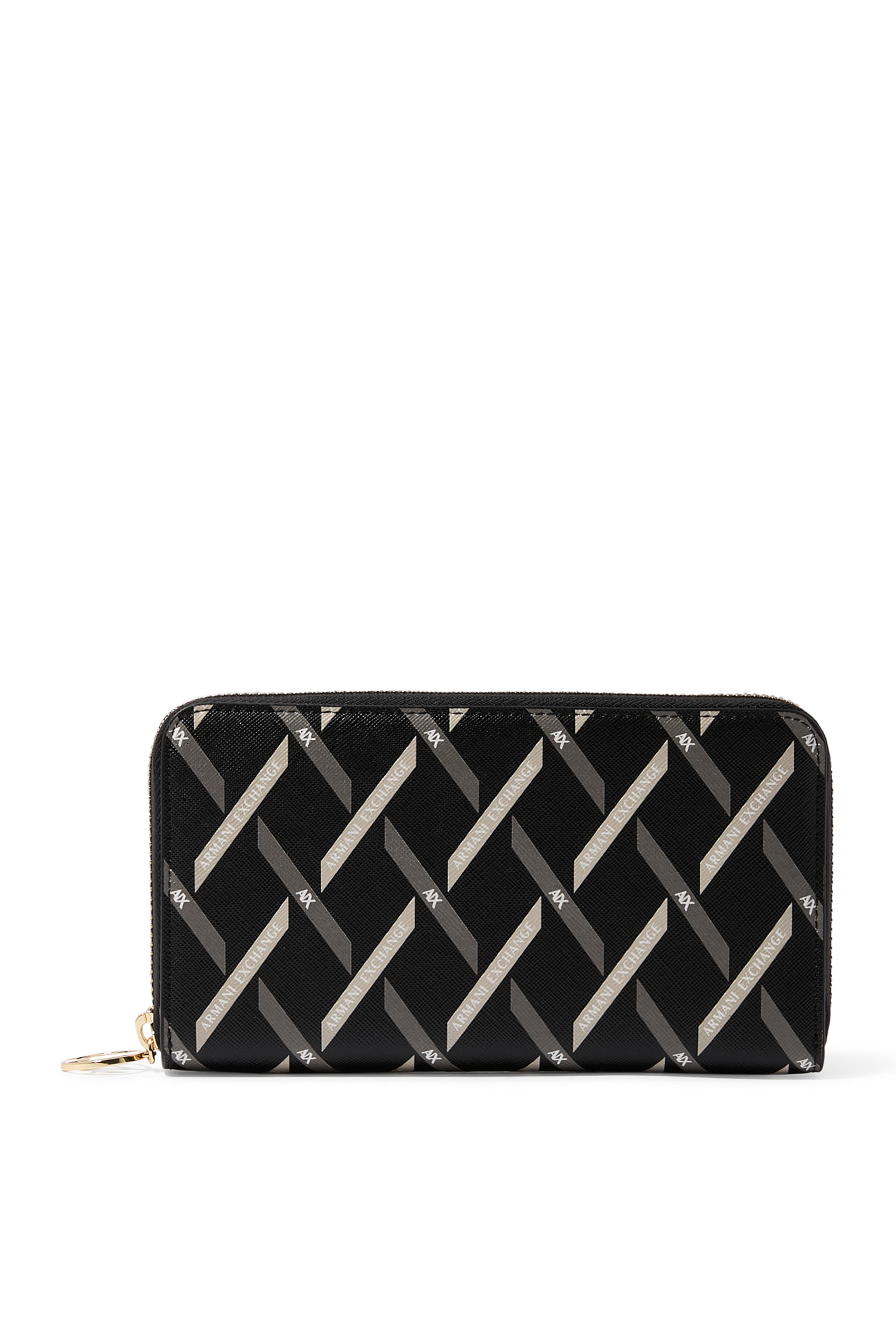 Gynger Patterned Lines Zipped Wallet