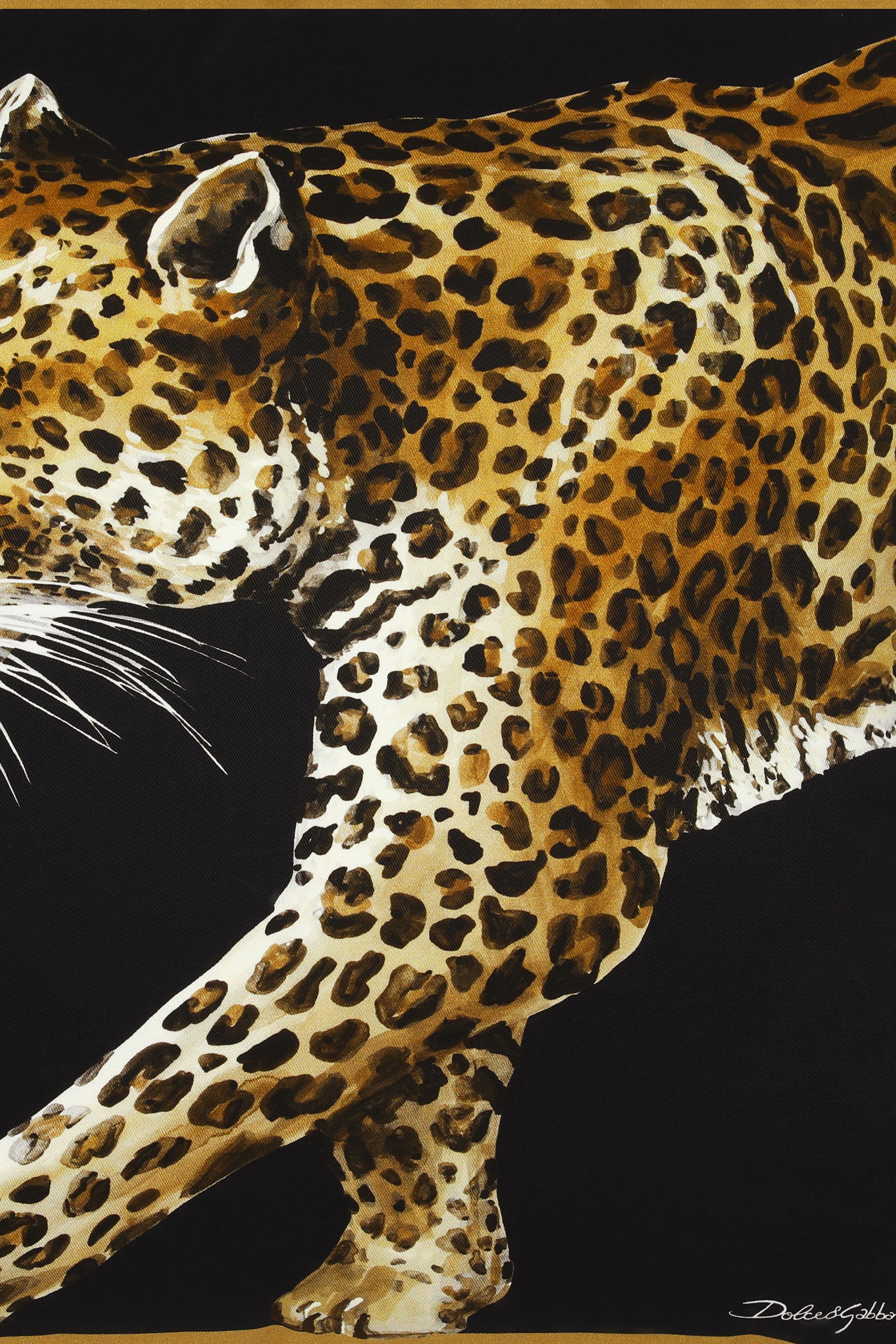 Leopard Medium Canvas Cushion