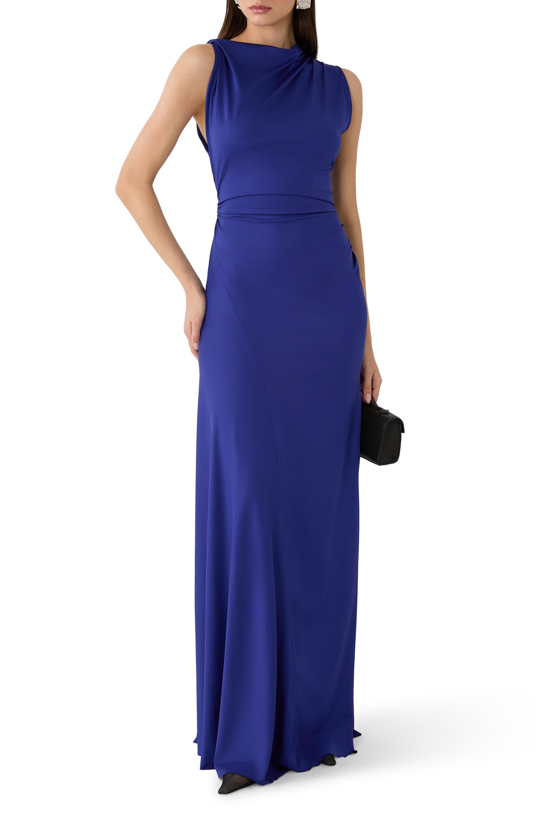 Sleeveless Draped Gown 