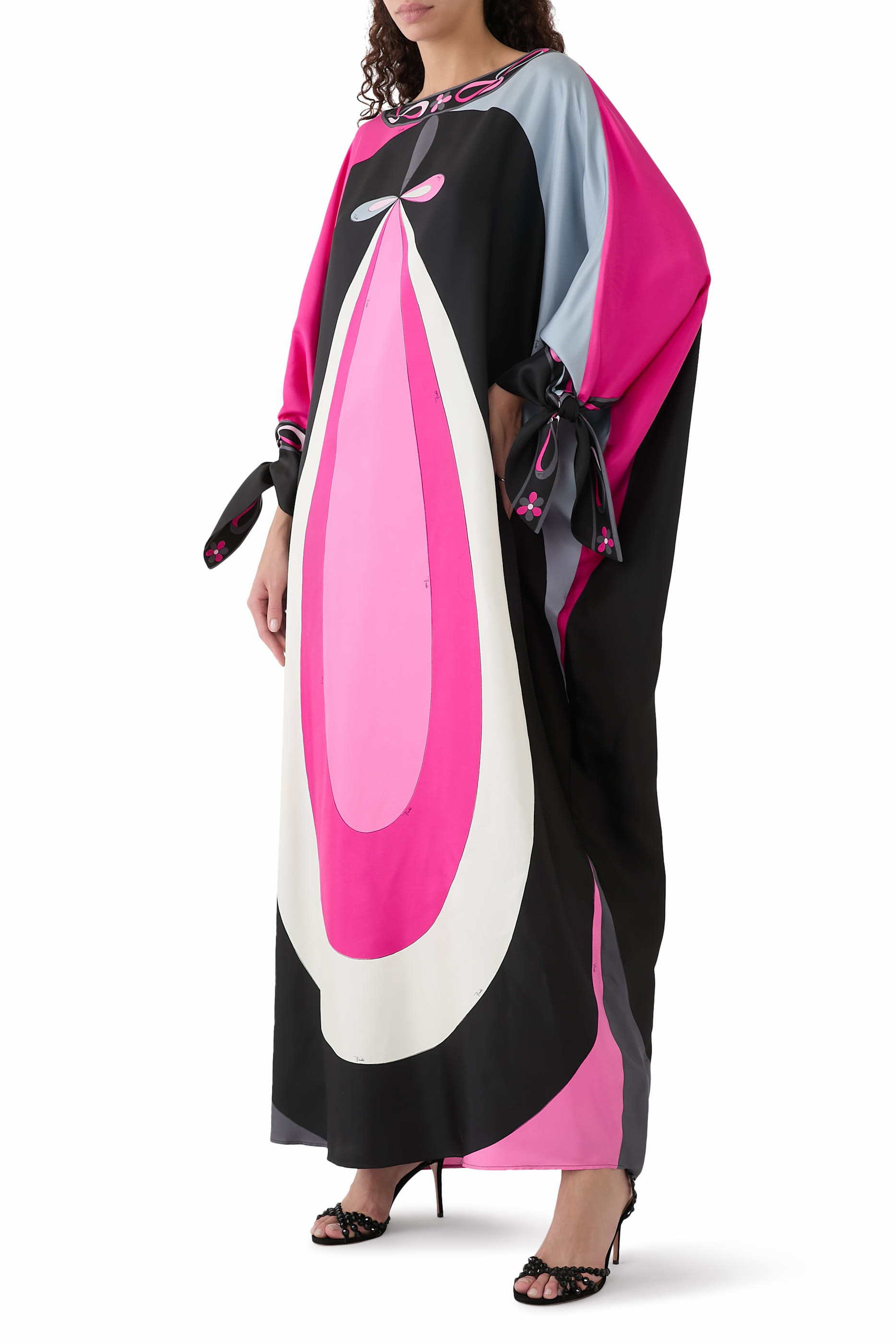 Maddalena Print Silk Twill Kaftan