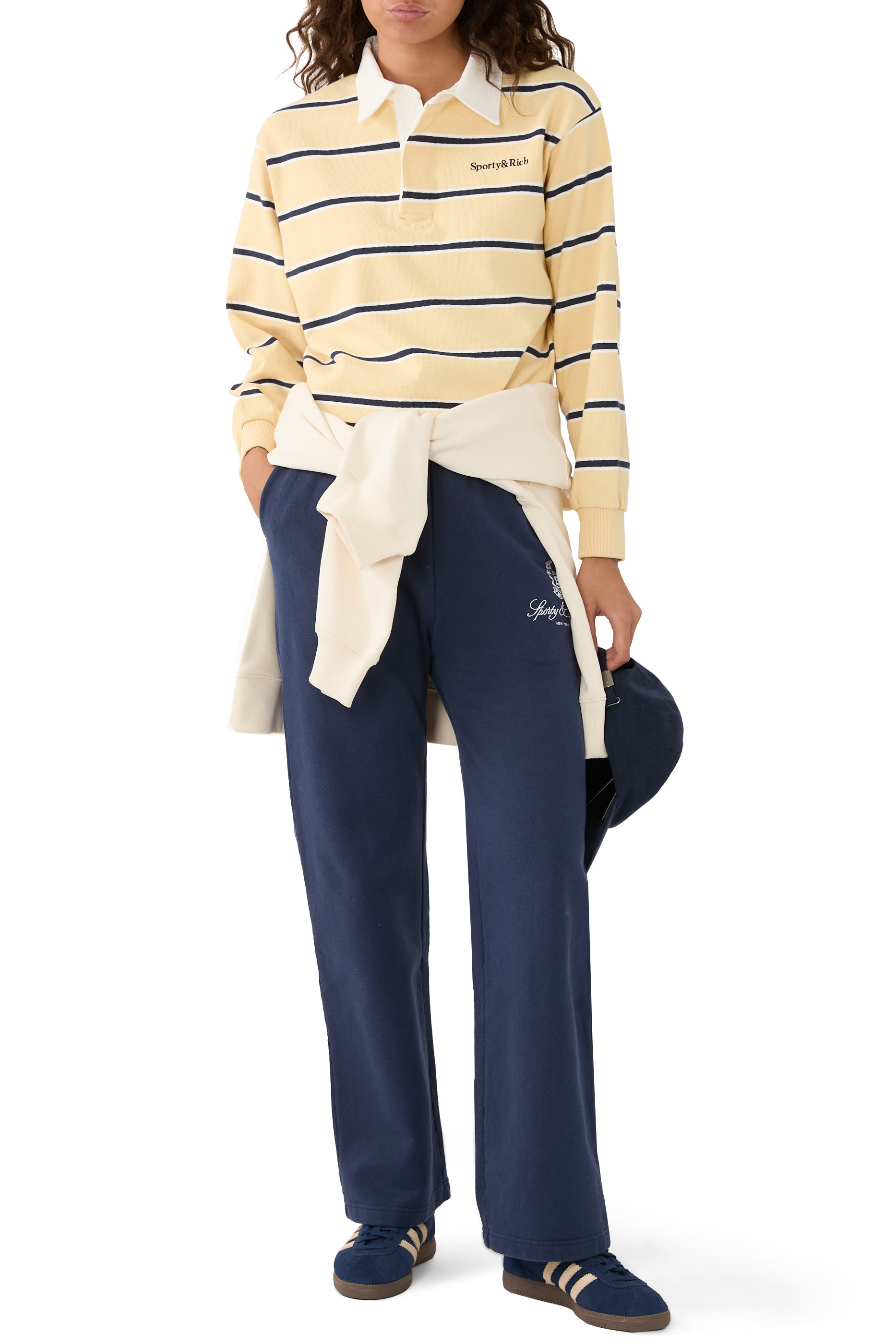 Serif Logo Cropped Rugby Polo