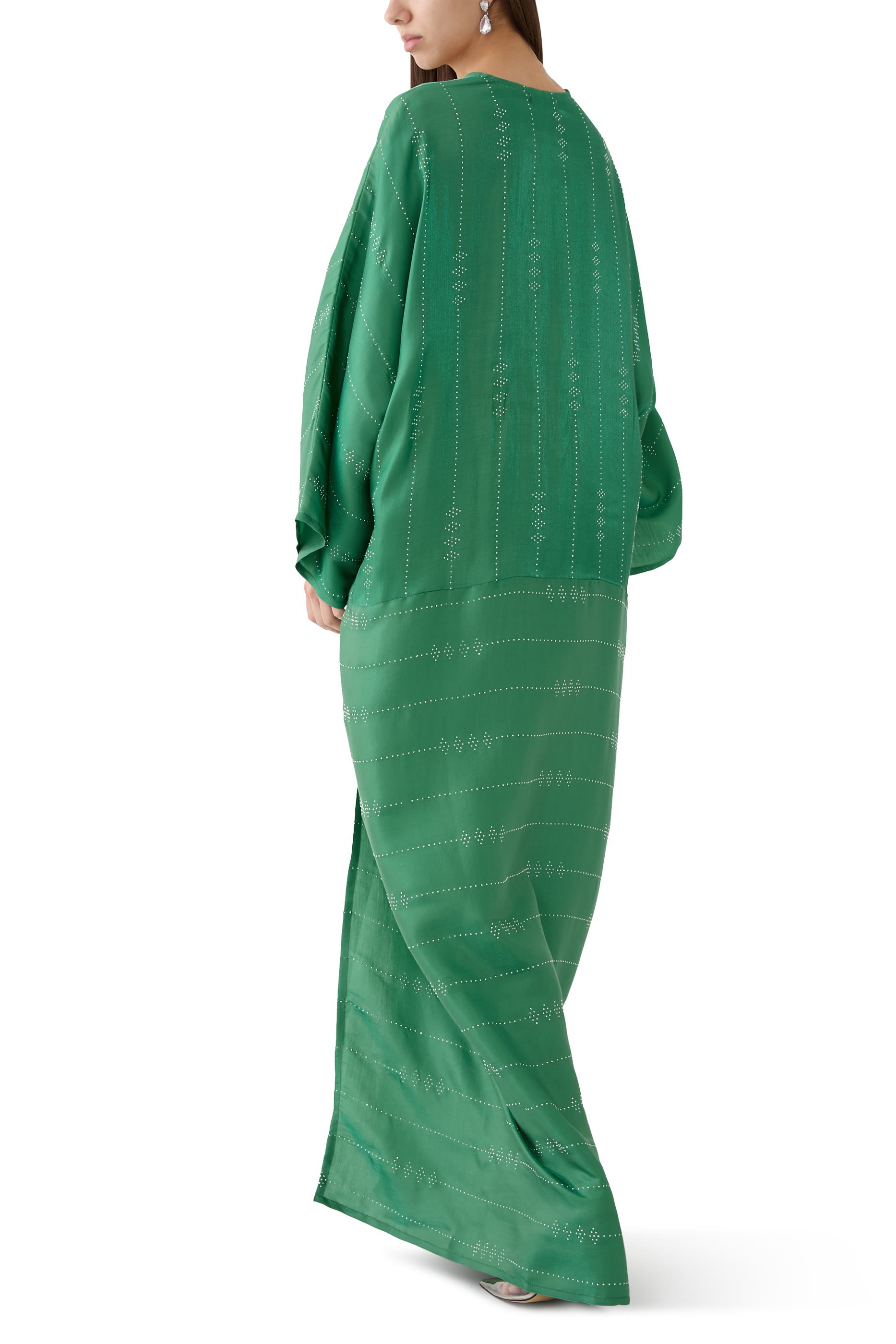 V-Neck Studded Bisht