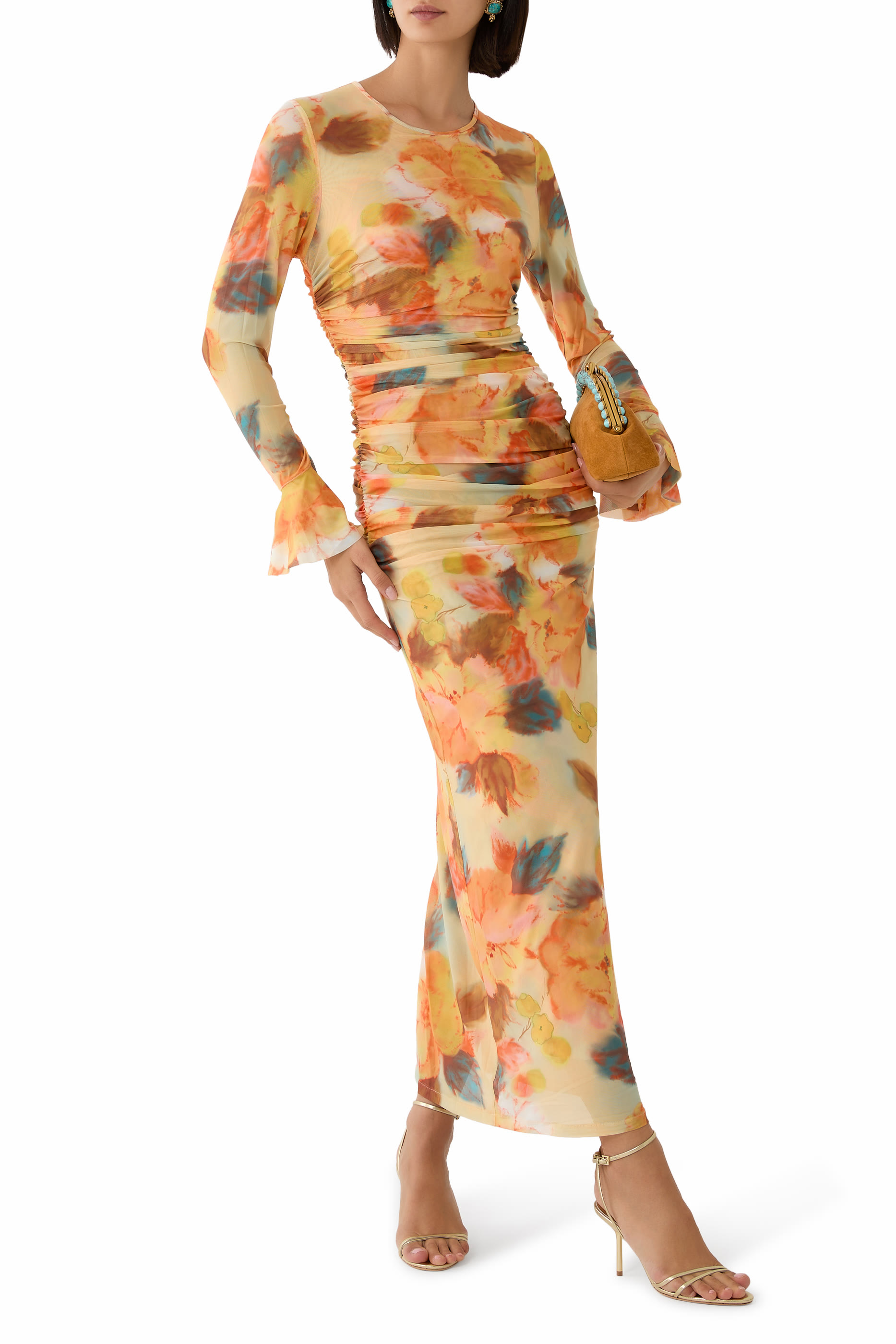  Watercolor Floral Neriah Dress 