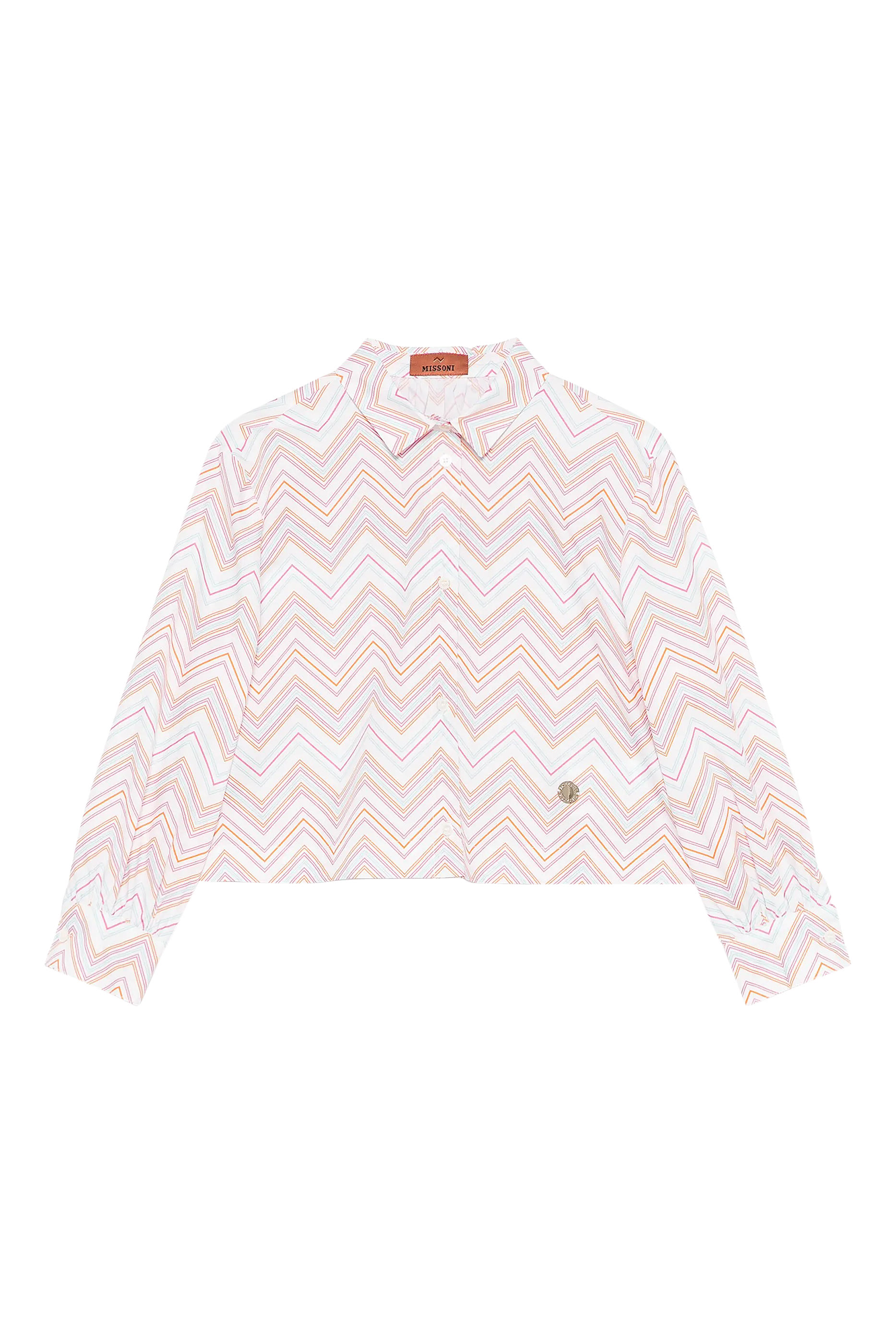 Kids Zigzag Print Poplin Shirt