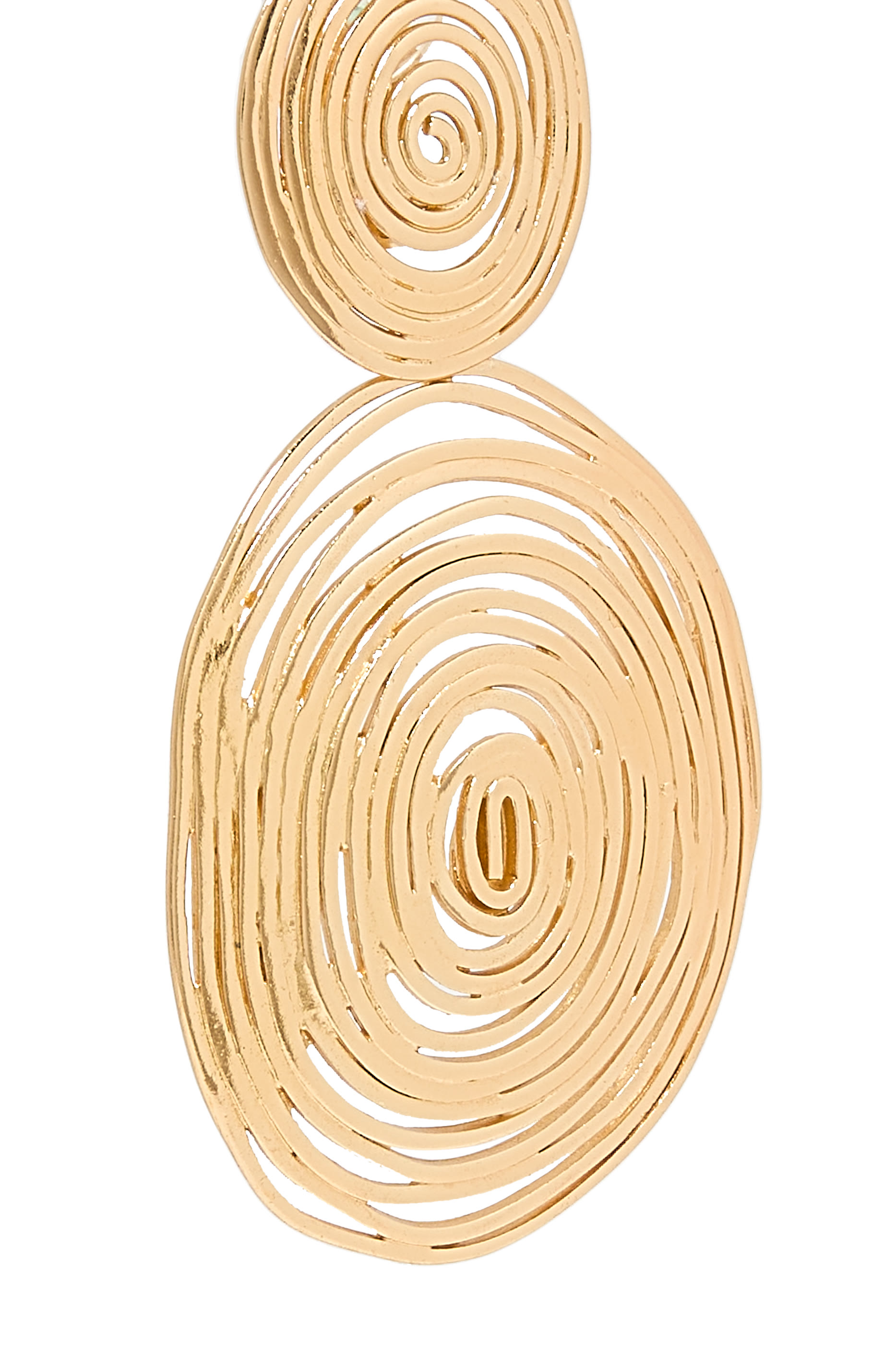 Wave Earrings, Gold-Plated Brass