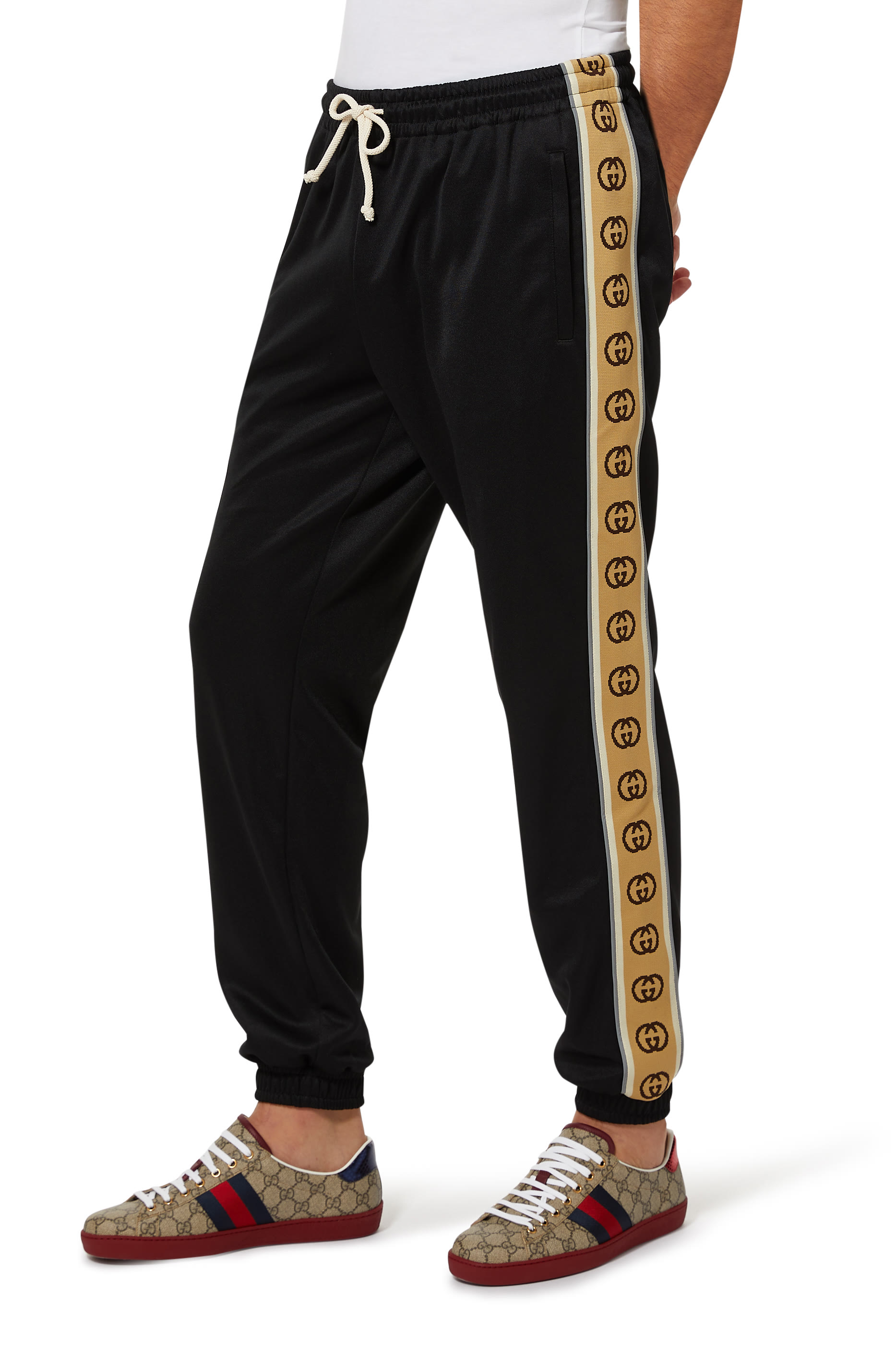 Interlocking GG Technical Jersey Jogging Pants