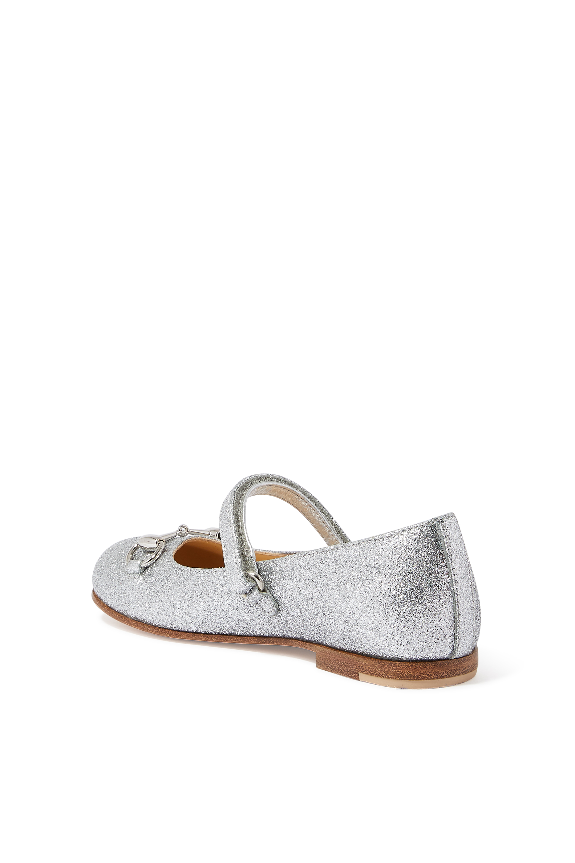Horsebit Glitter Ballerinas