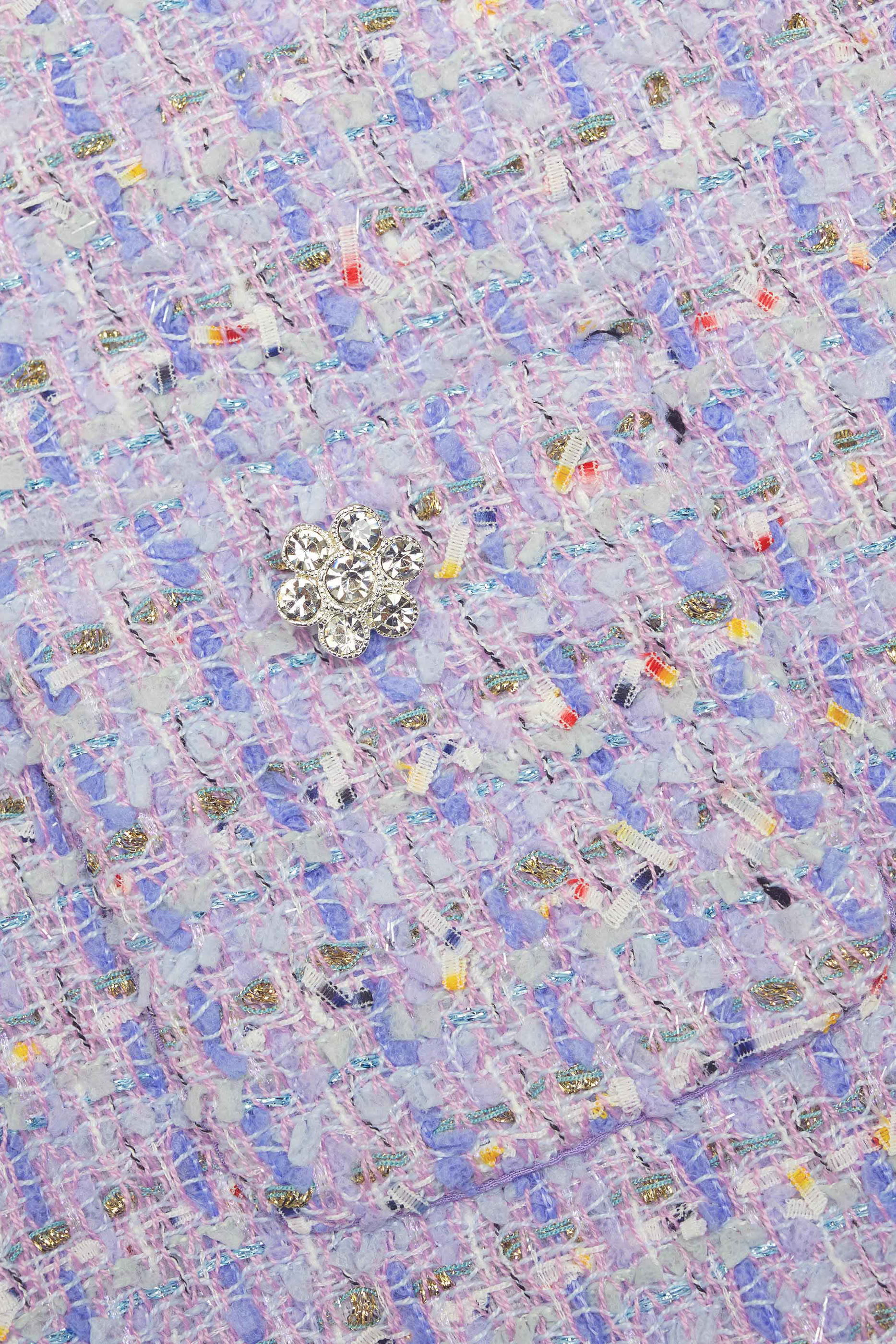 Kids Lilac Boucle Mini Skirt