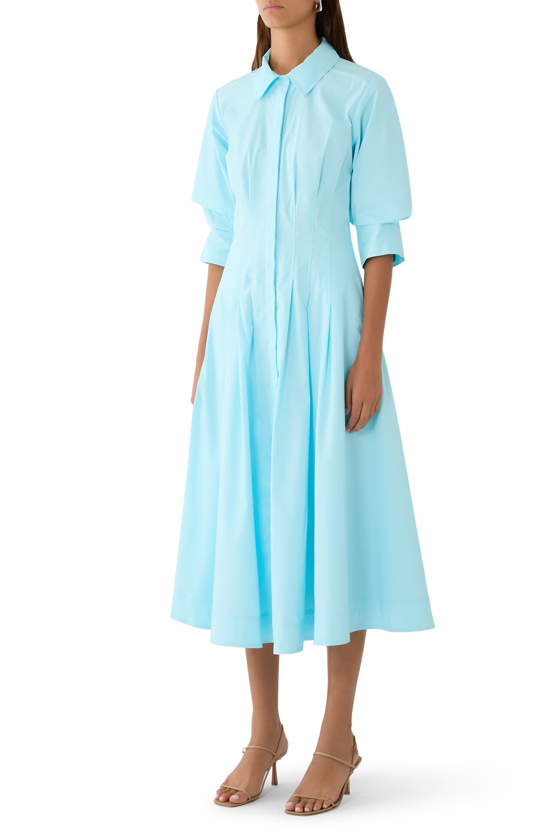 Jazz Pintuck Midi Dress