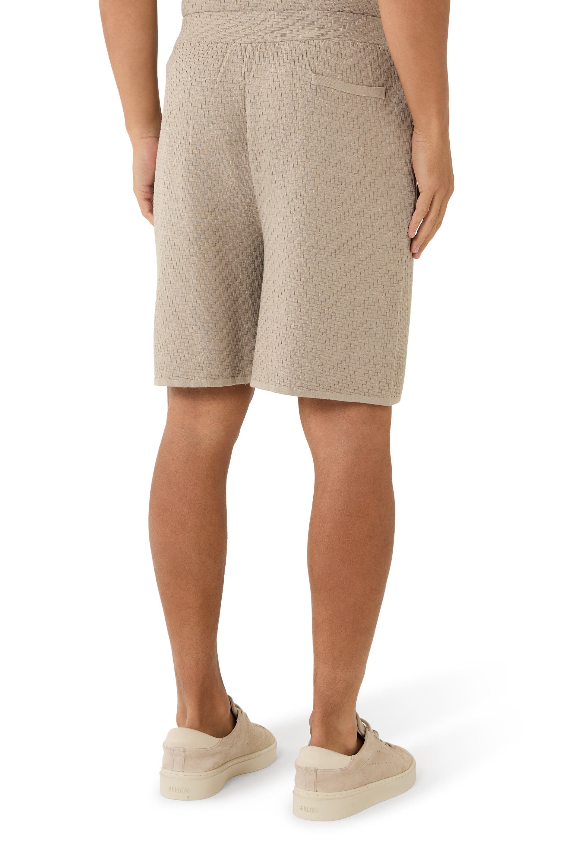 Knit Elastic Waistband Shorts