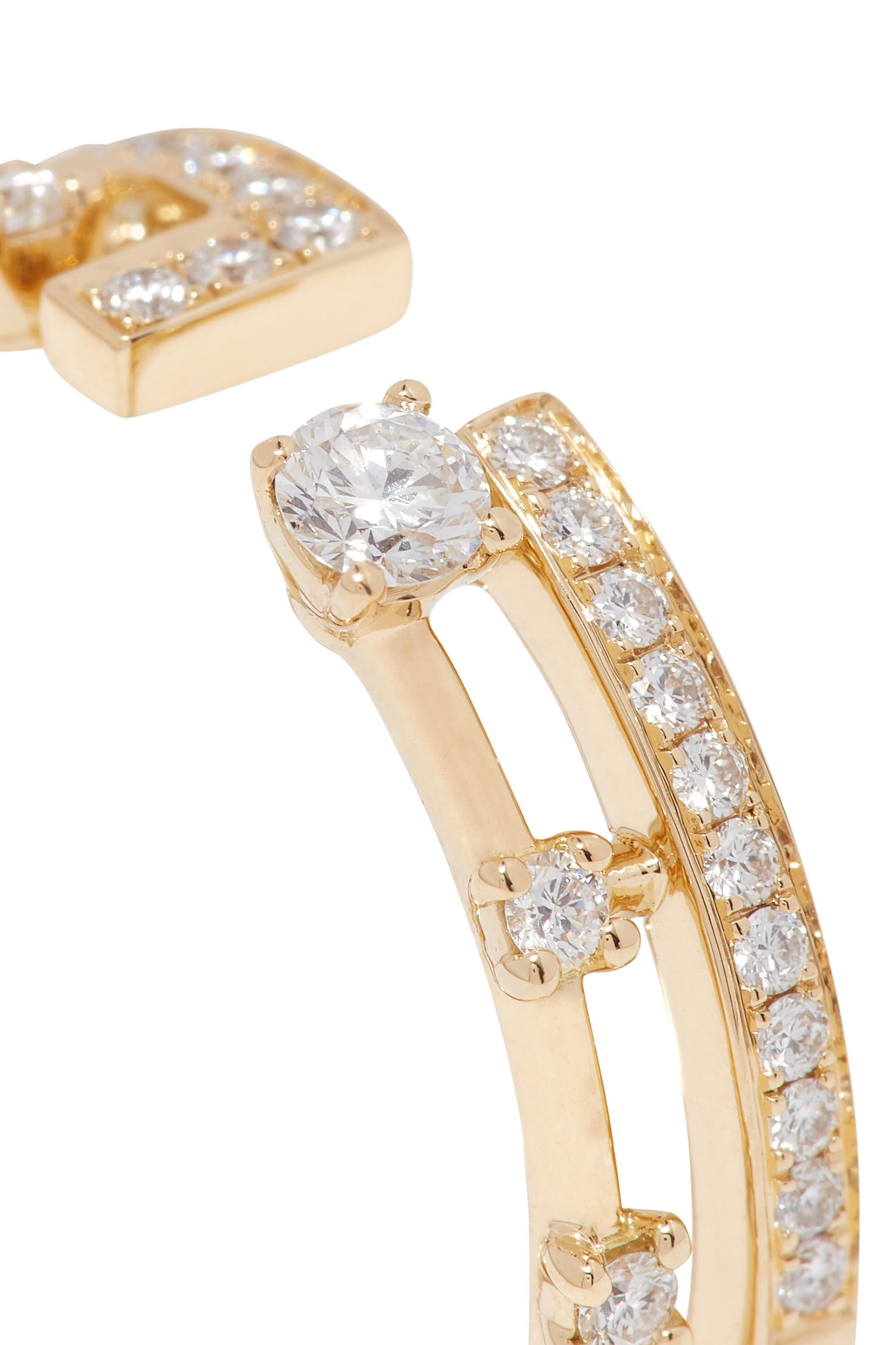 Avenues Index Ring, 18k Yellow Gold & Diamonds