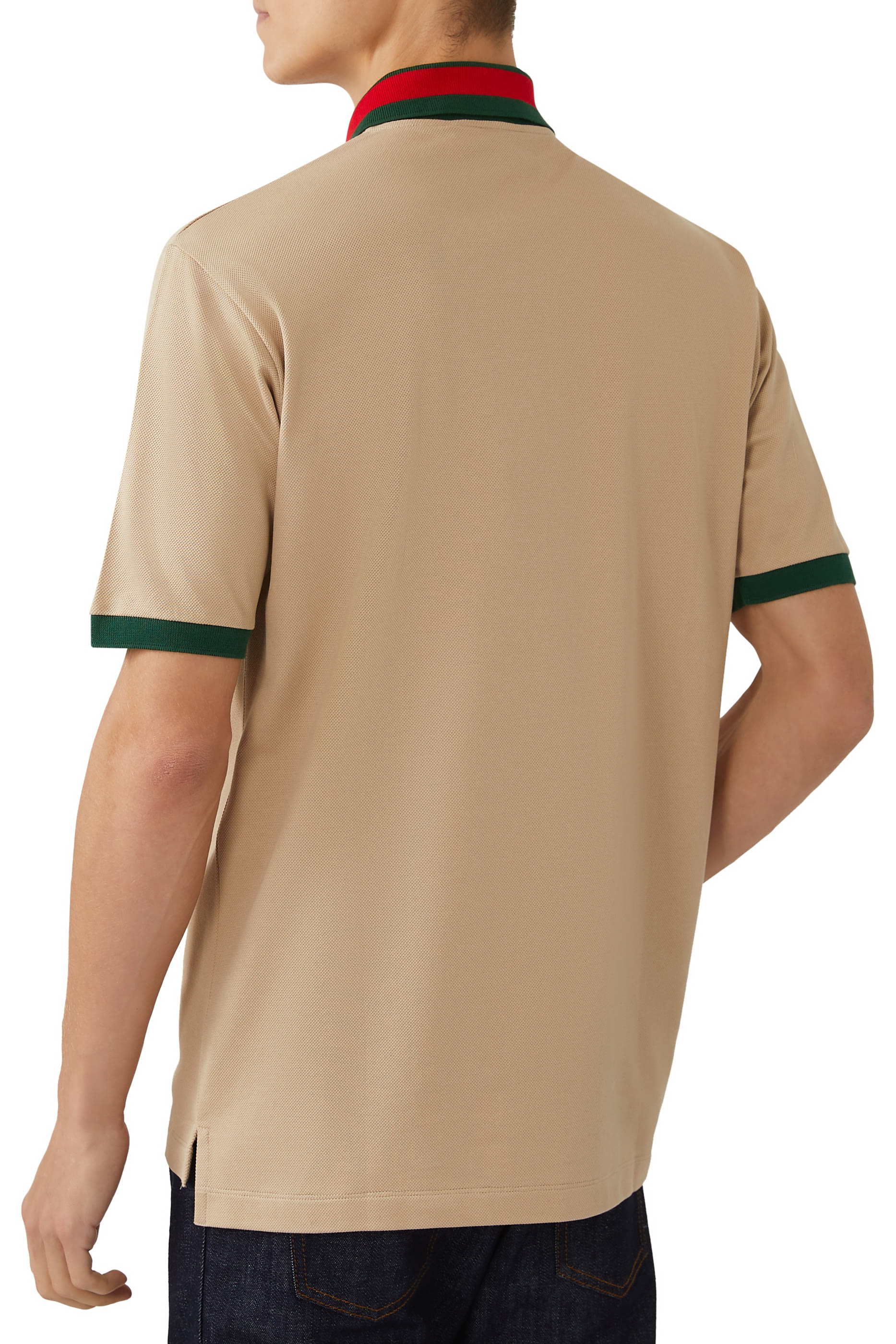 Webbed Collar Polo Shirt