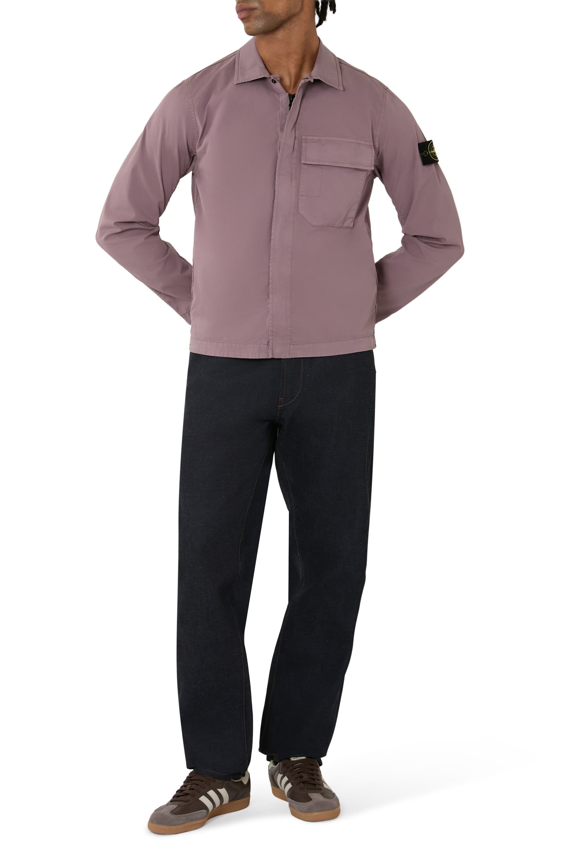 Stretch Organic Cotton Twill Overshirt