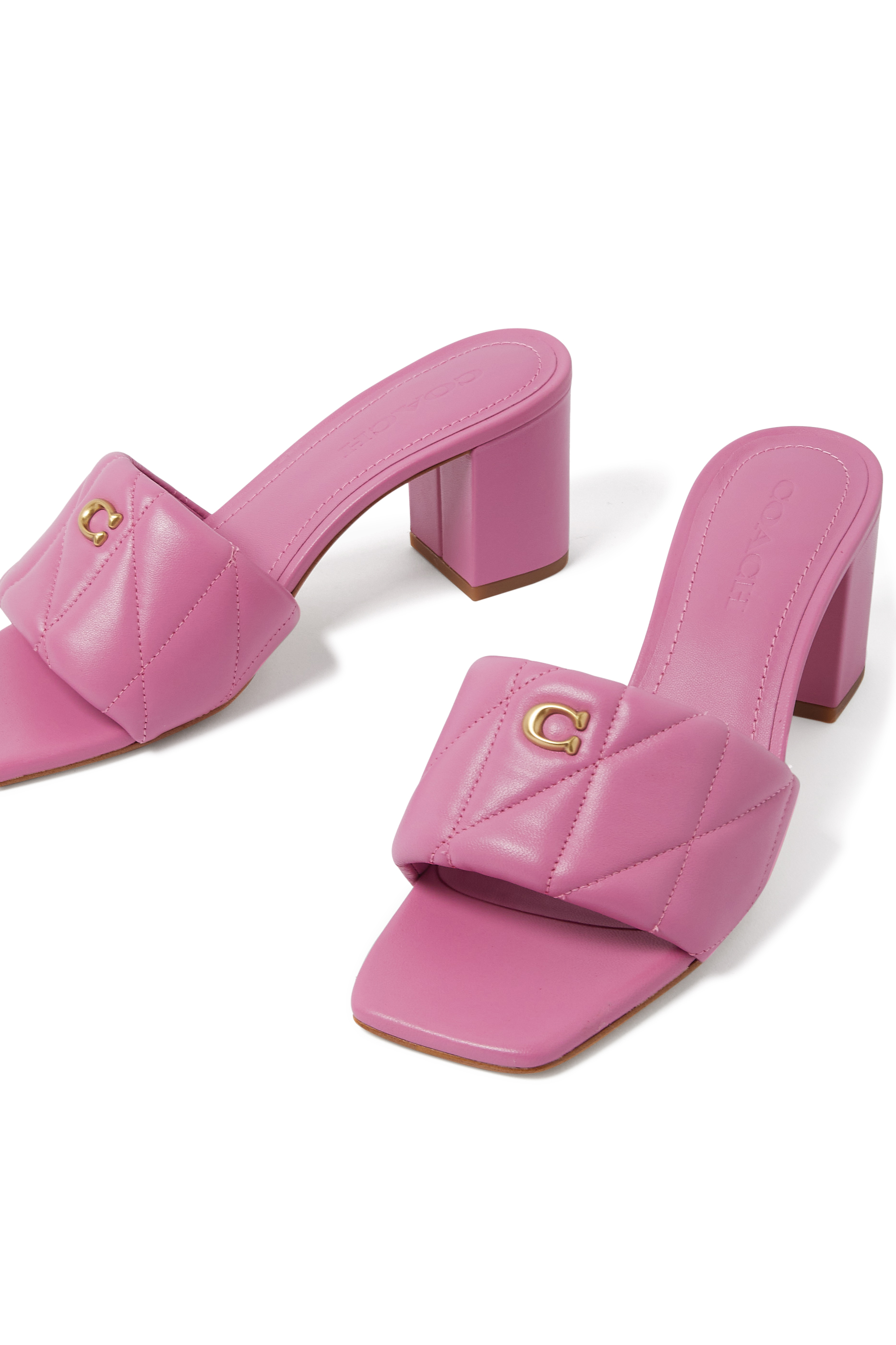 Holly Black 65 Heel Sandals with Quilting