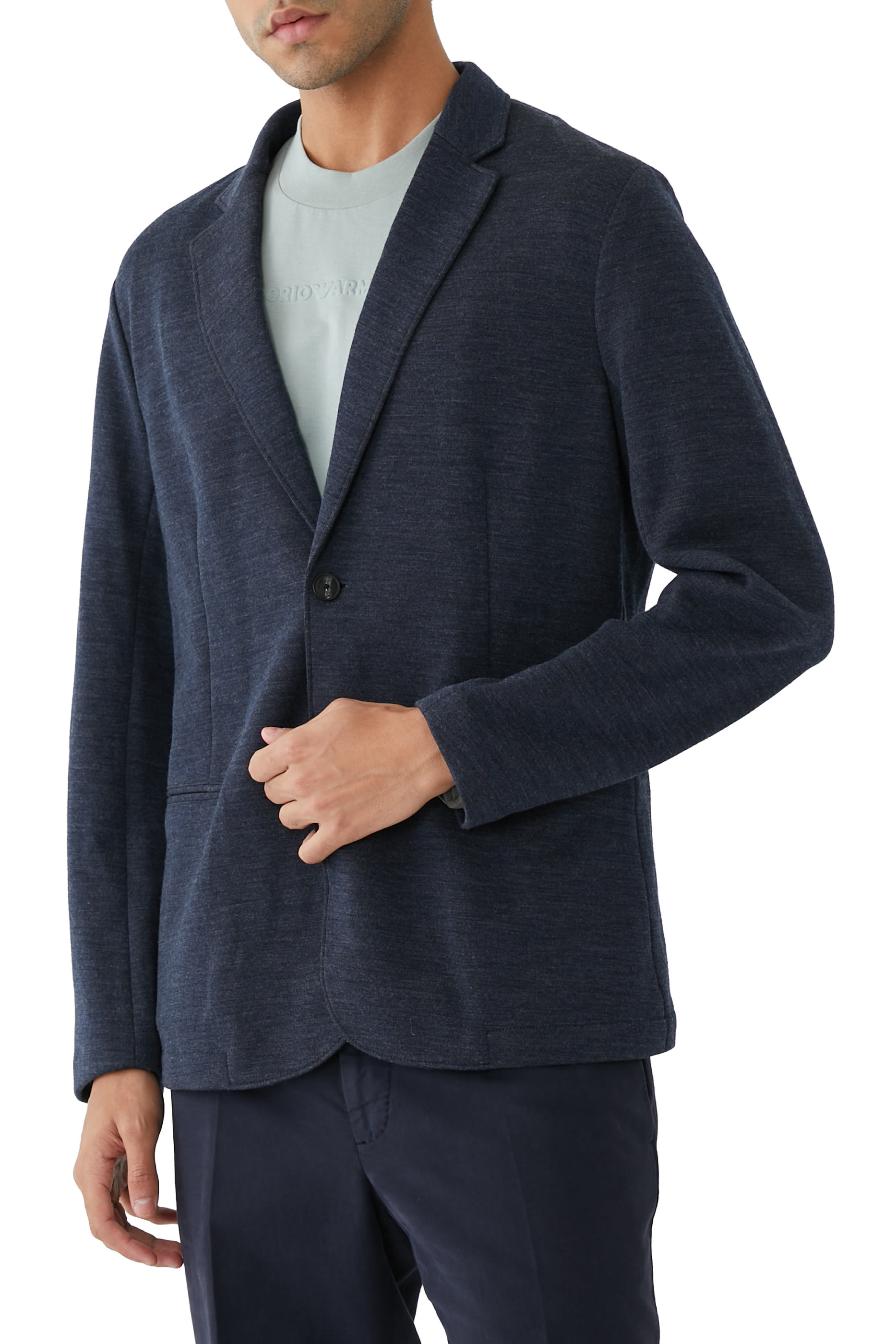 Virgin Wool-Blend Blazer