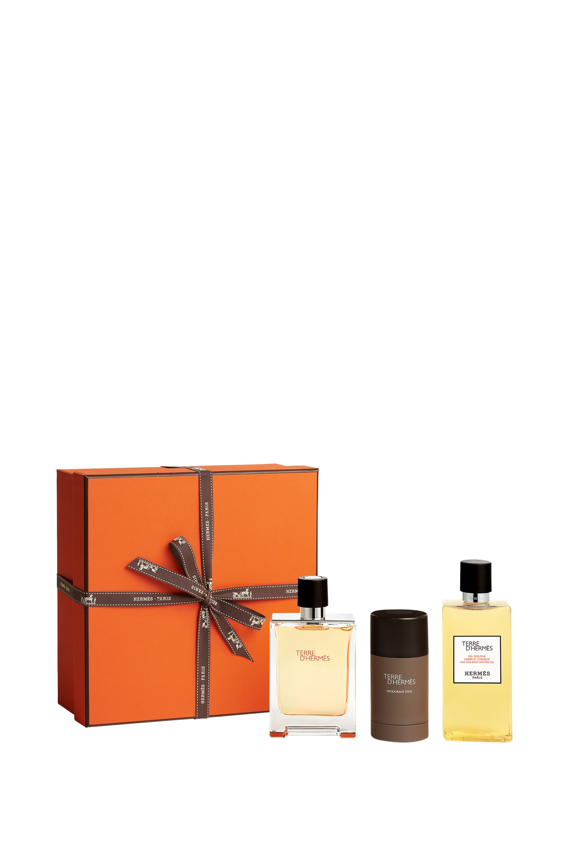 Hermes Set - Terre D'Hermes Eau de Toilette, 100ml + Deo Stick, 75ml + Shower Gel, Sample