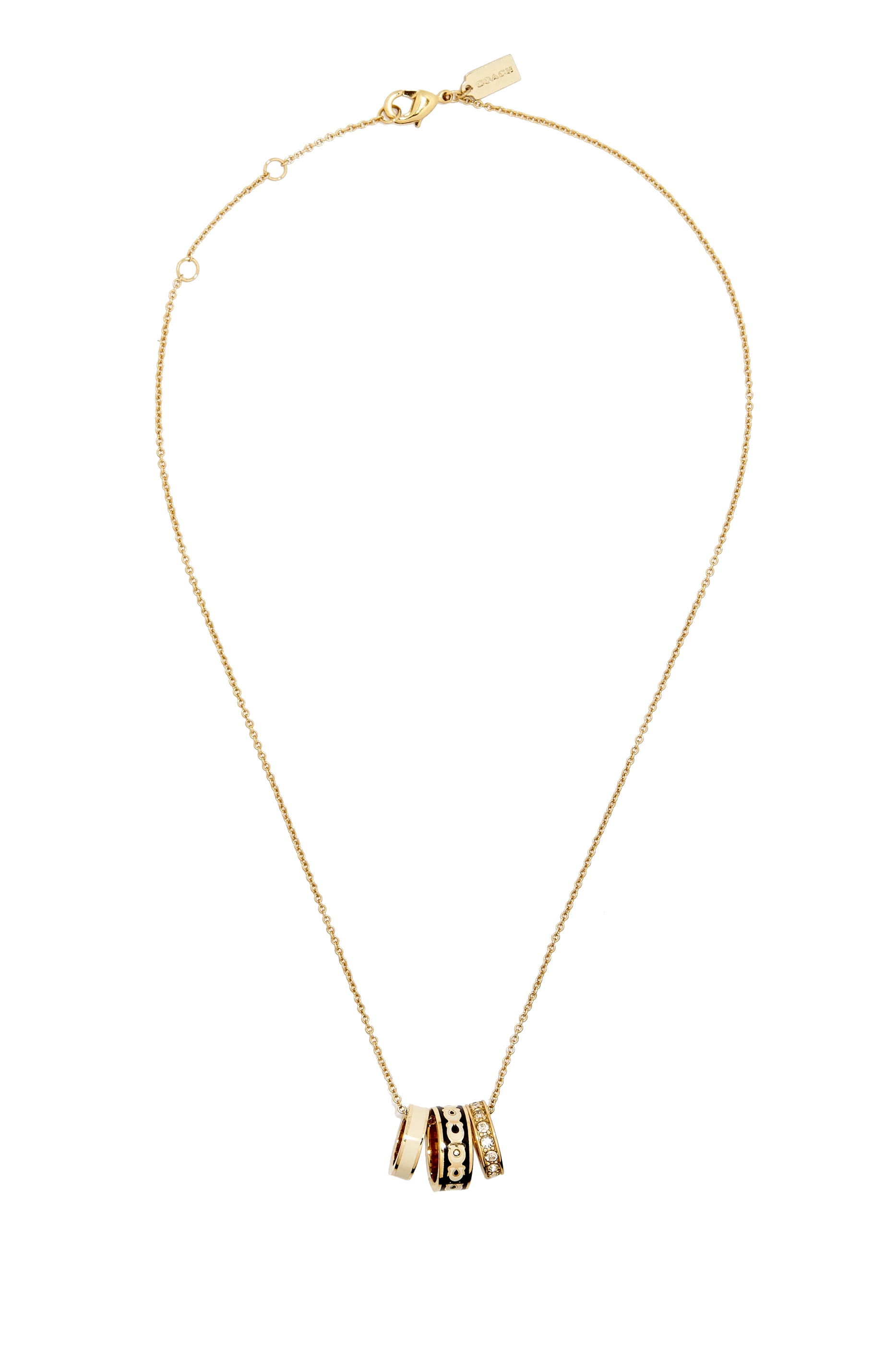 Enamel C Signature Rondelle Pendant