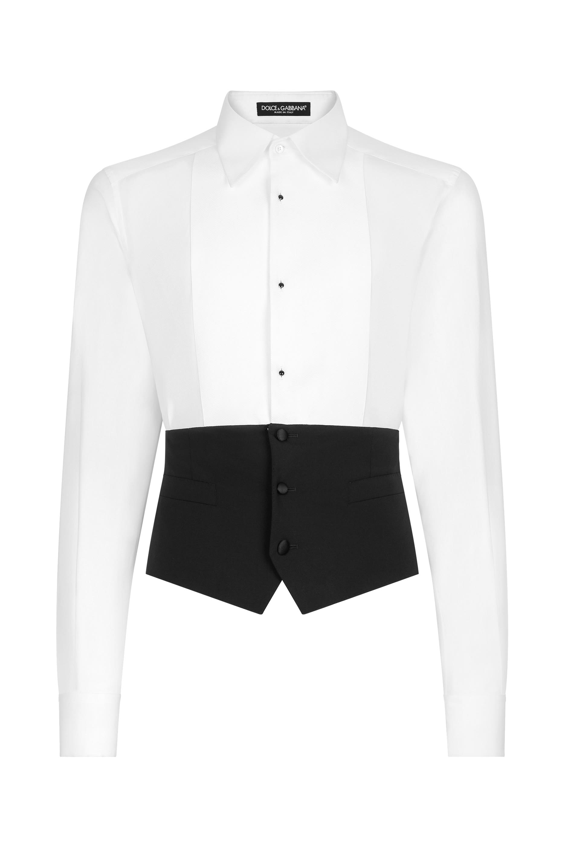 Tuxedo Shirt with Vest Bottom Section