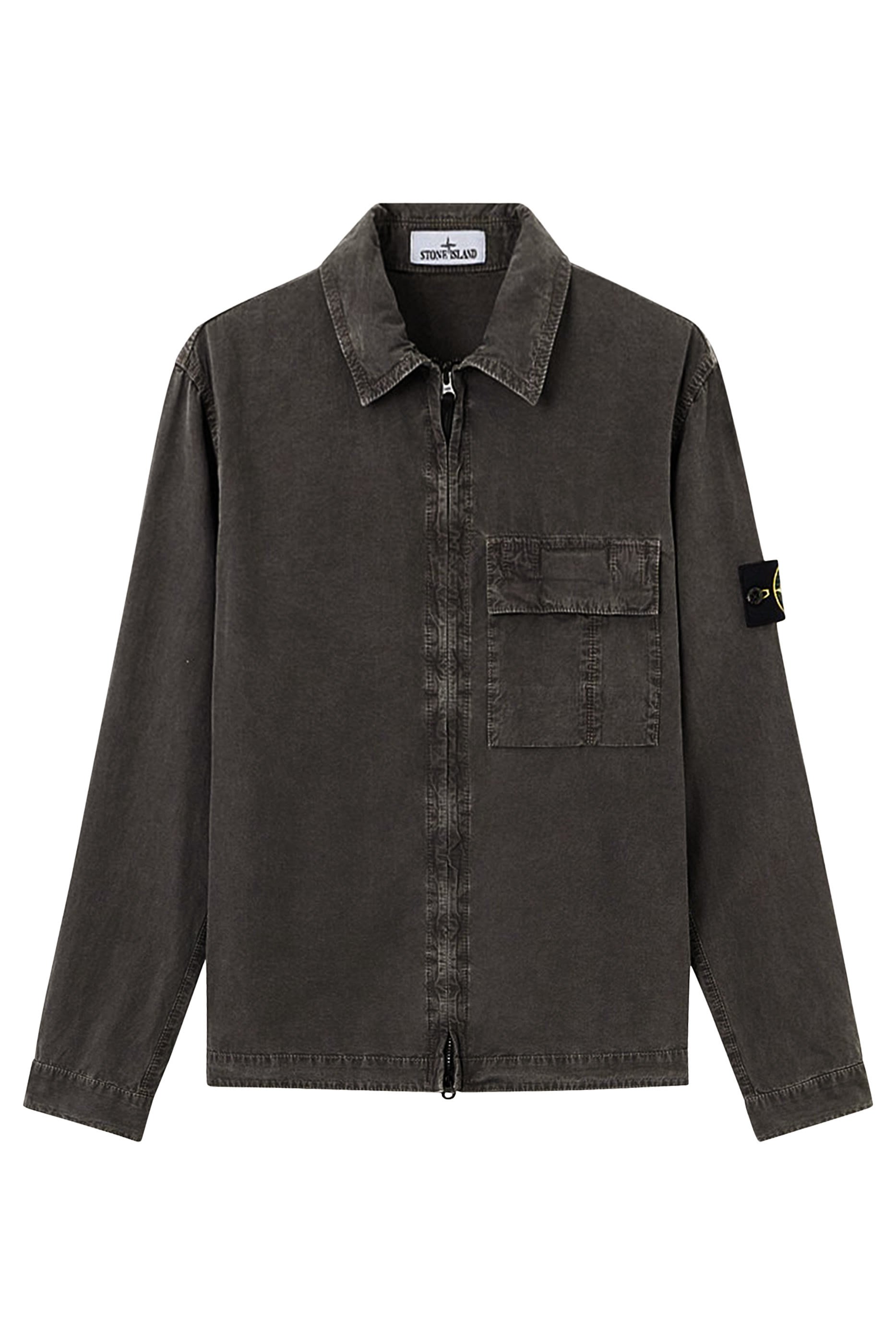 Zip-Up Overshirt with Pocket
