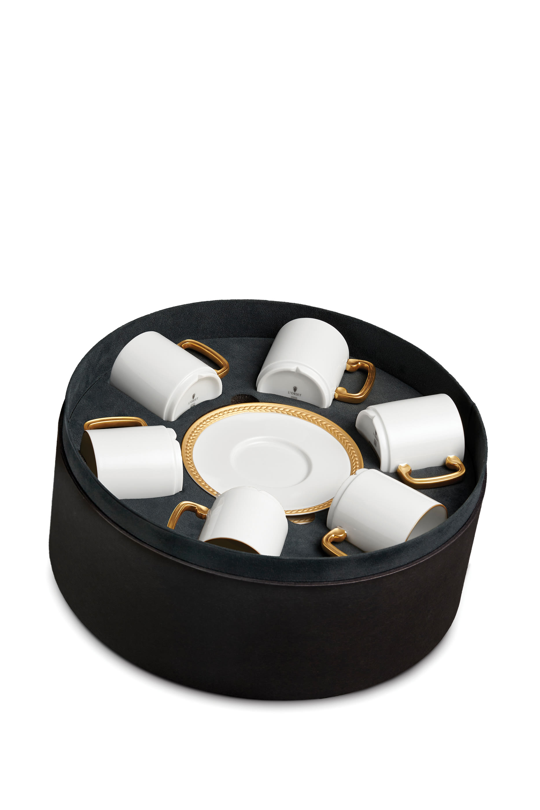 Soie Tressée Espresso Cup And Saucer Set of Six