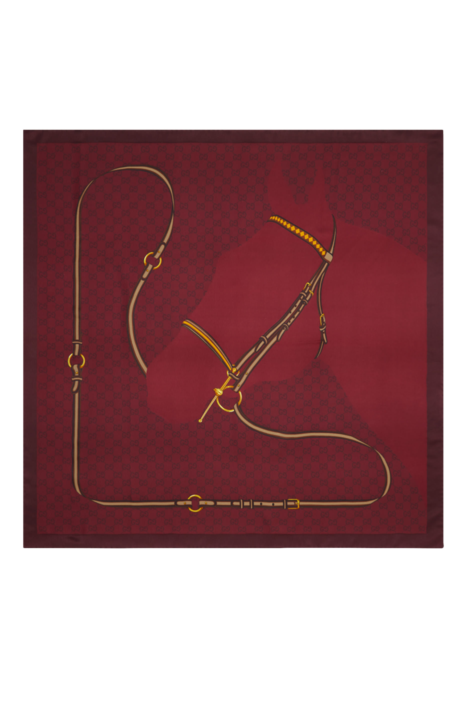  Printed GG Silk Jacquard Carr&eacute; 