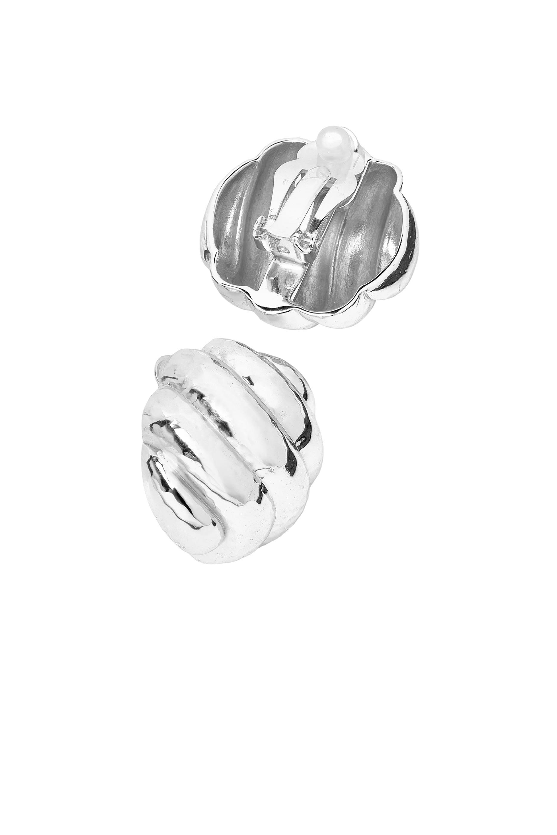 Ripple Earrings, Silver Plated Brass