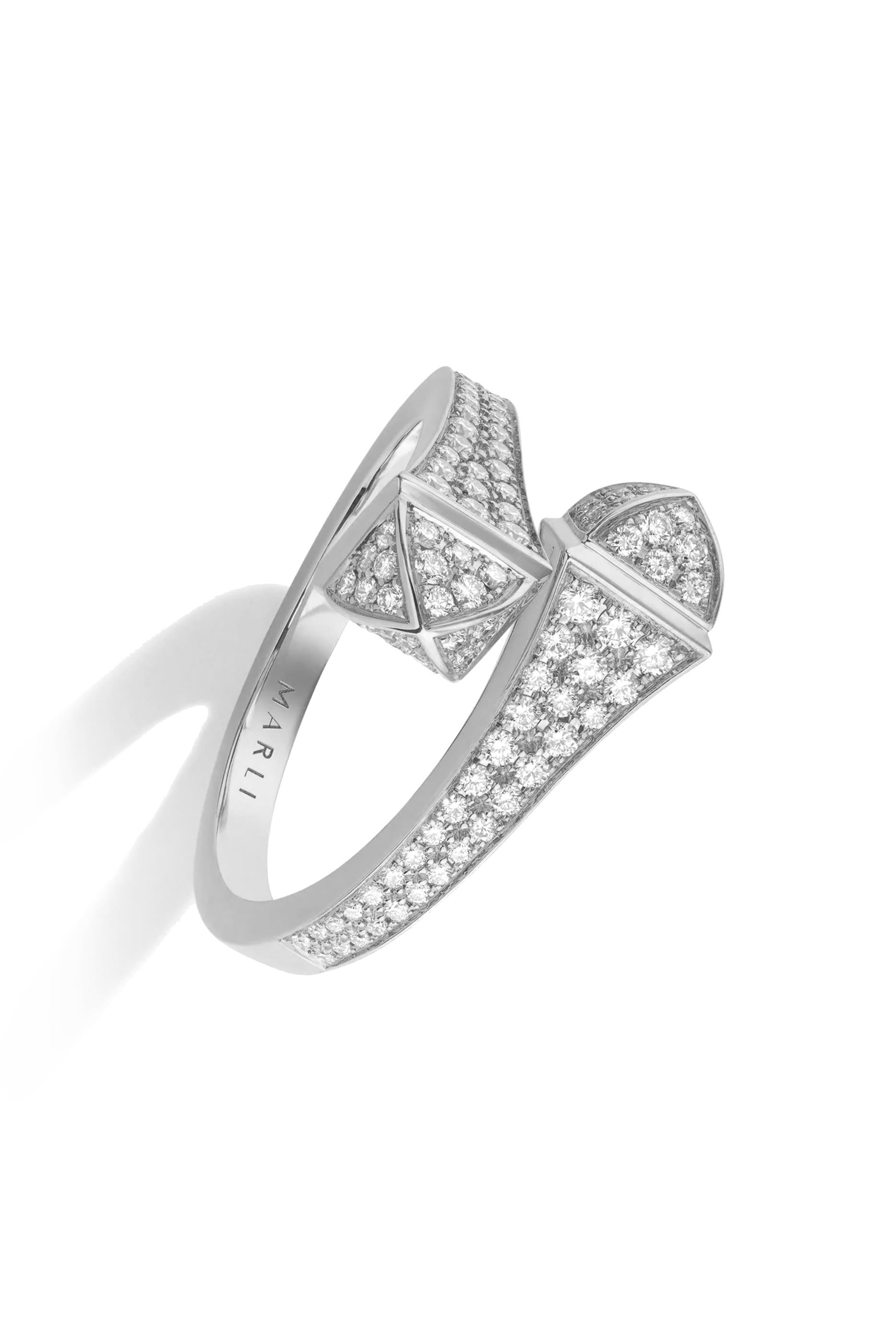 Cleo Ring, 18k White Gold & Full Diamond