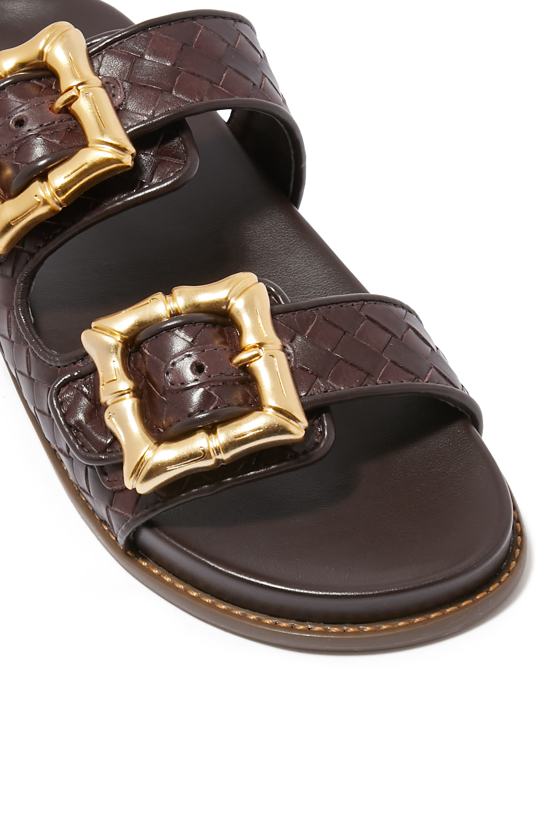 Metal Bamboo Buckle Flat Slides