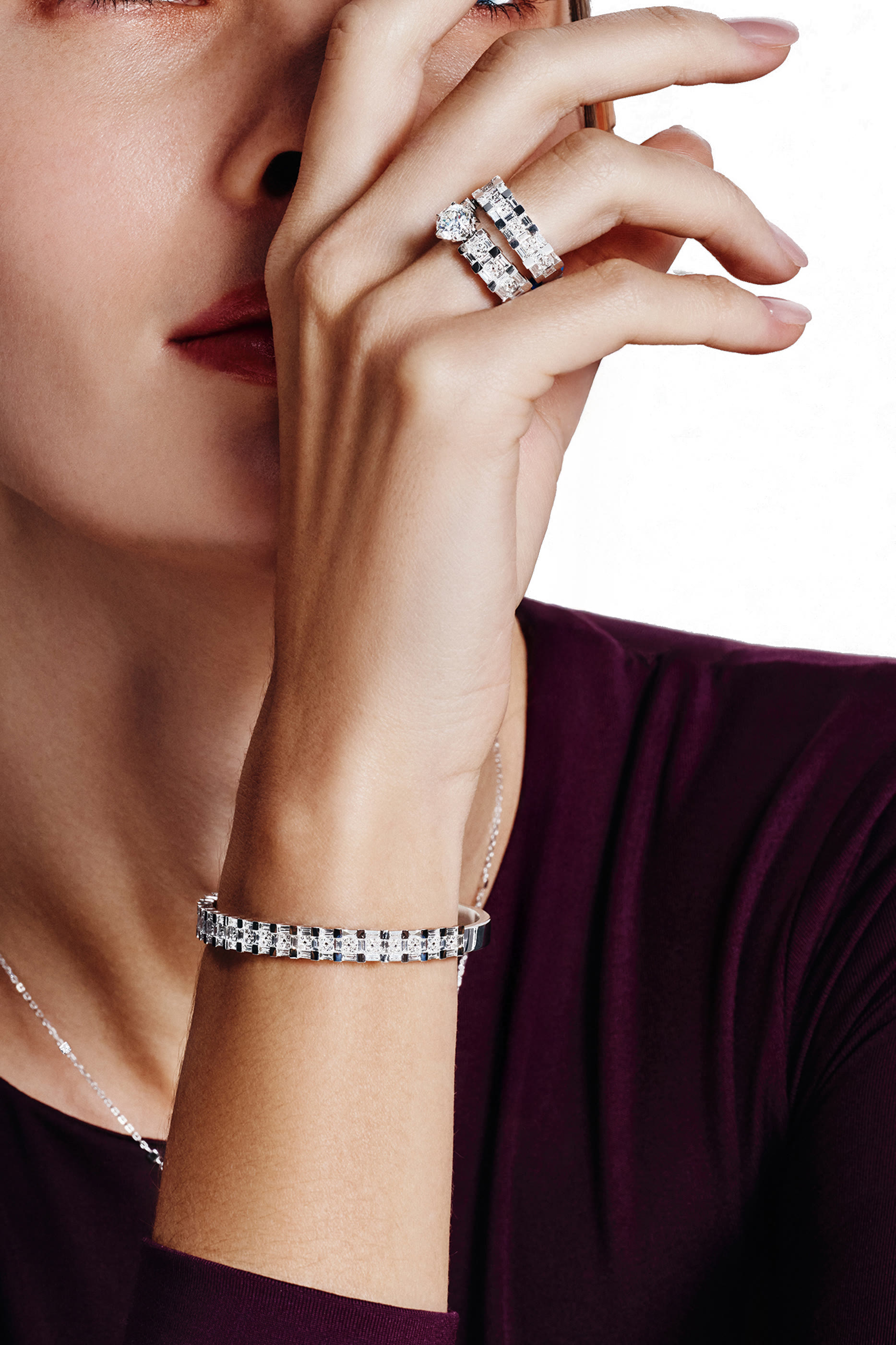 Barq Splendore Ring,  18K White Gold & Diamonds