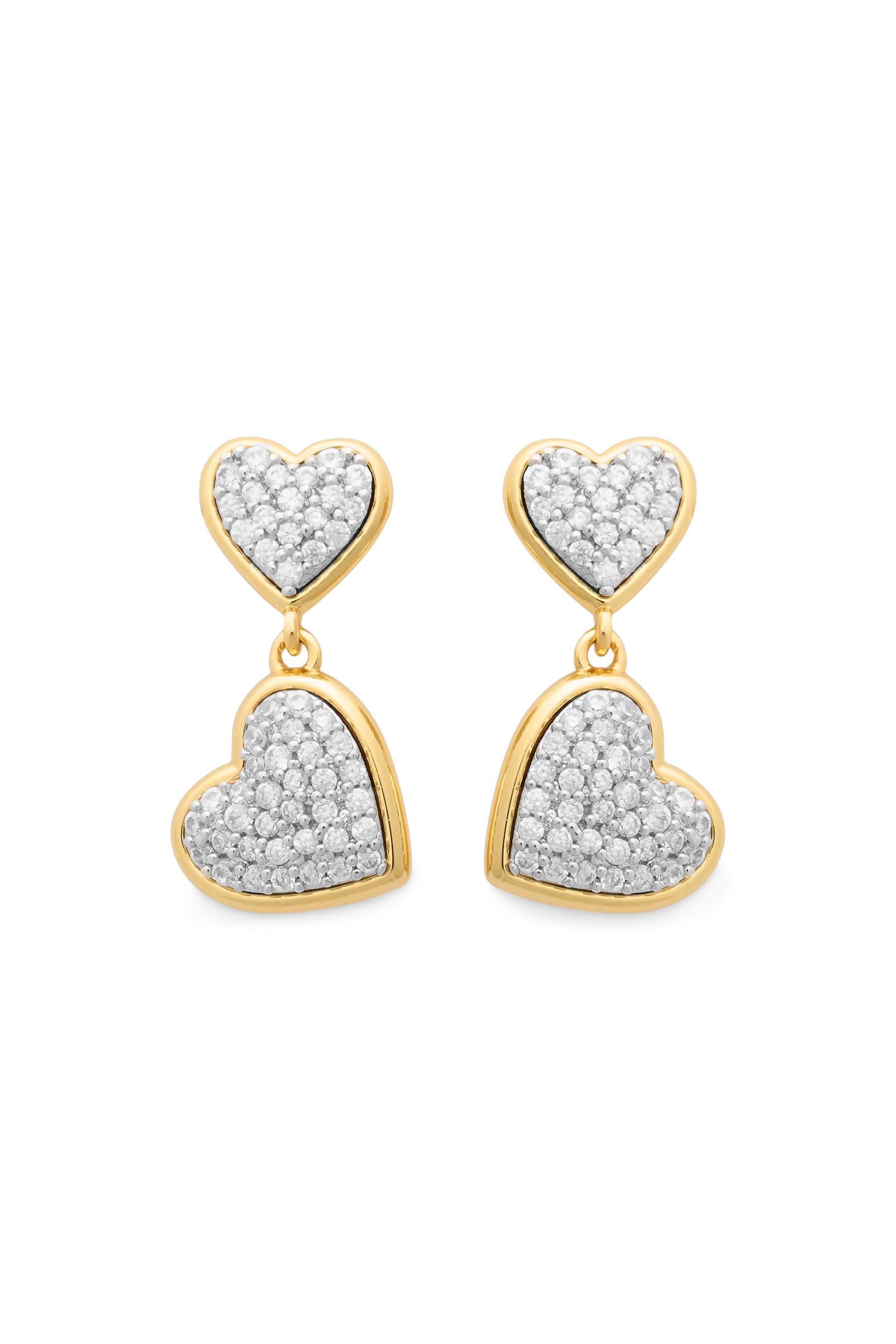 With All My Heart Pav&eacute; Drop Earrings