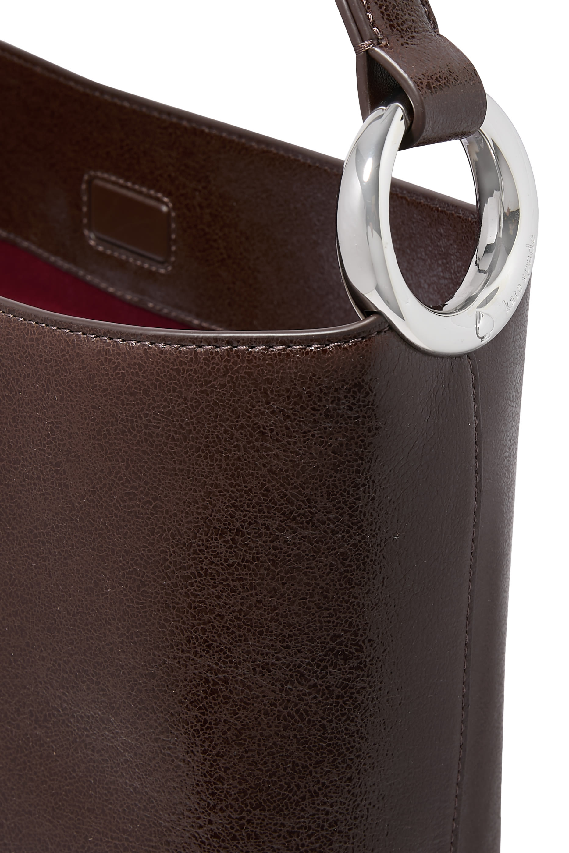 Halo Glazed Leather Large Bucket Bag 