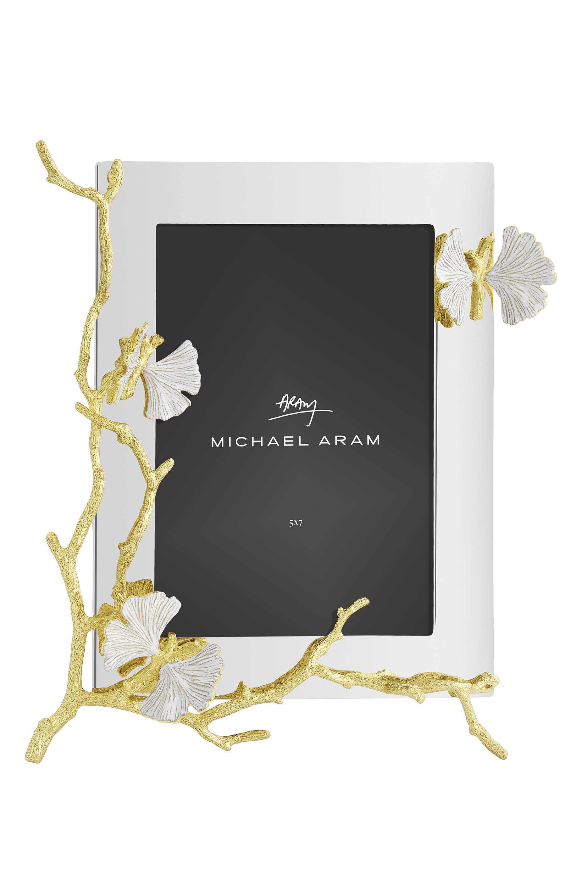 Butterfly Ginkgo Gold Reflective 5x7 Frame