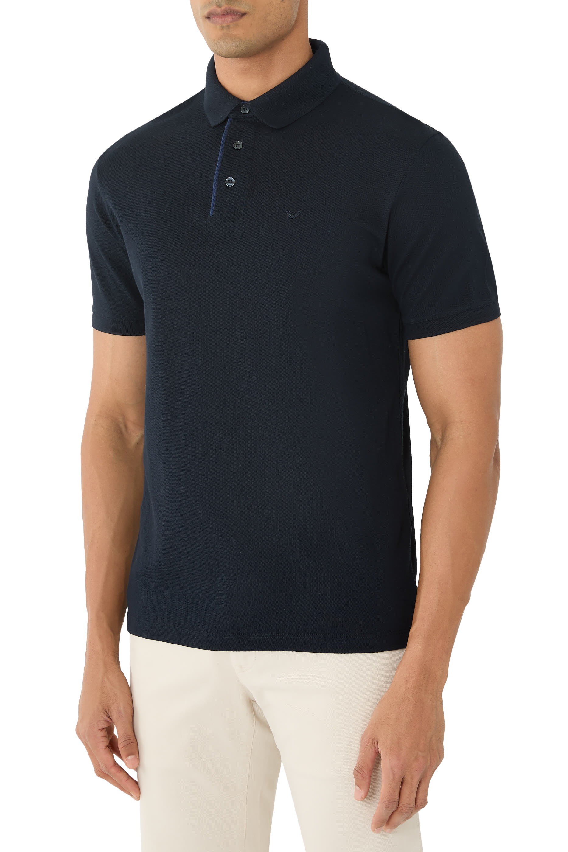 Micro Eagle Stretch Piqué Polo Shirt